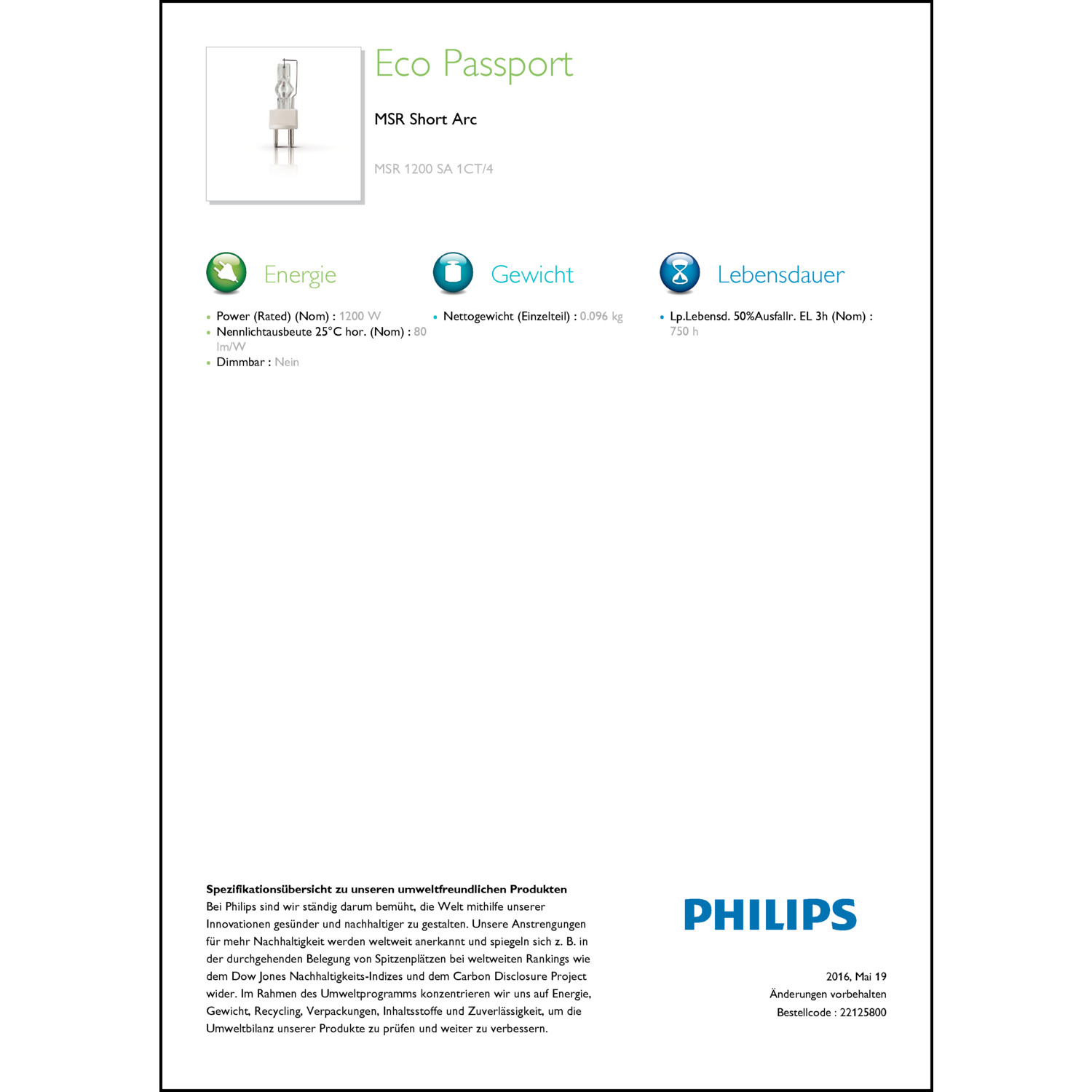 Produktdatenblatt für Energielabel