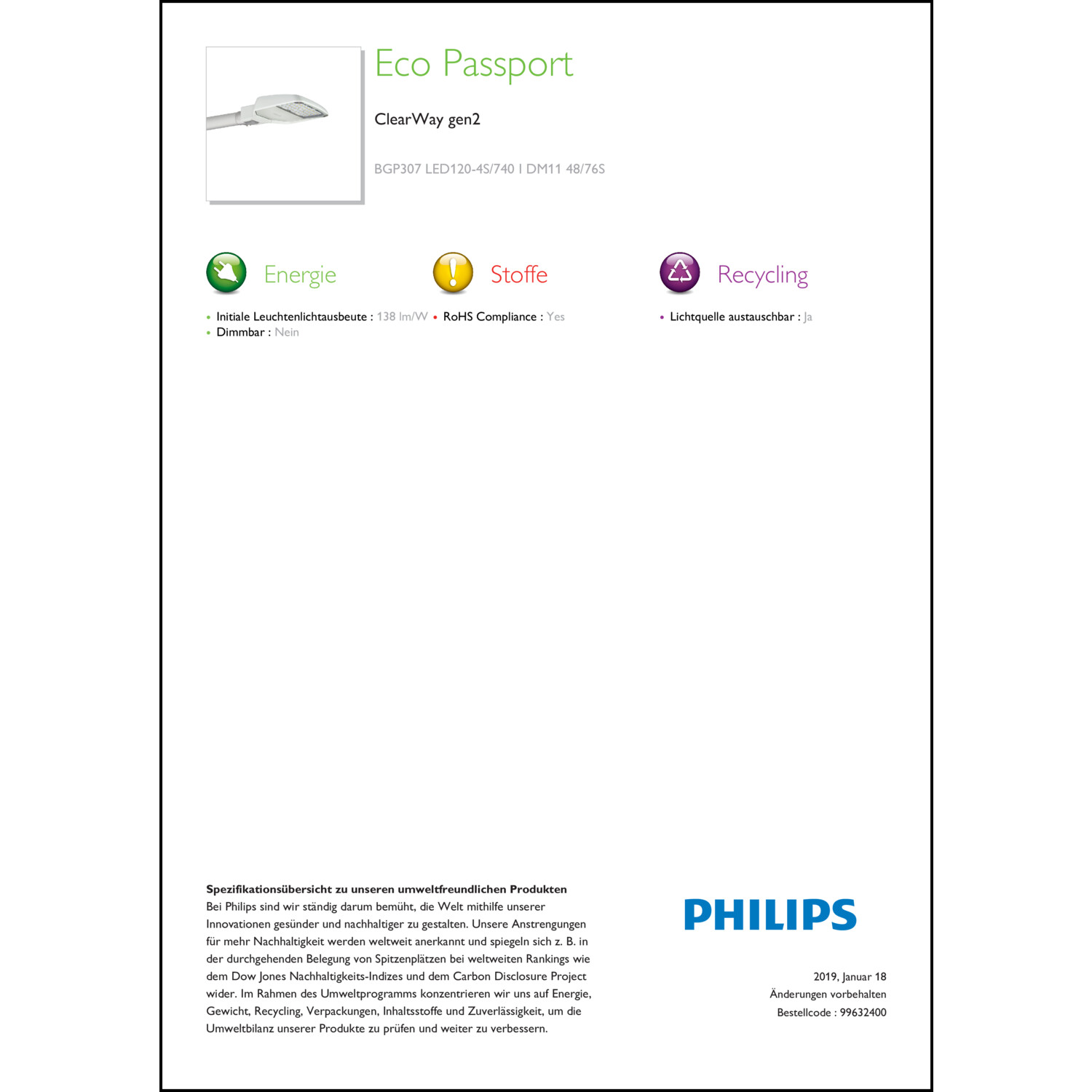 Produktdatenblatt für Energielabel