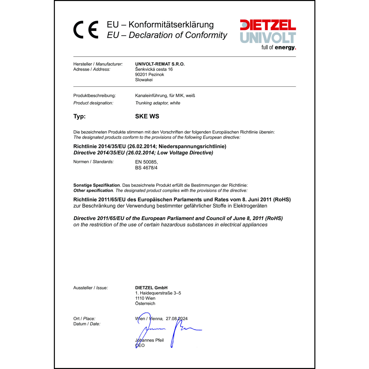 Zertifikat