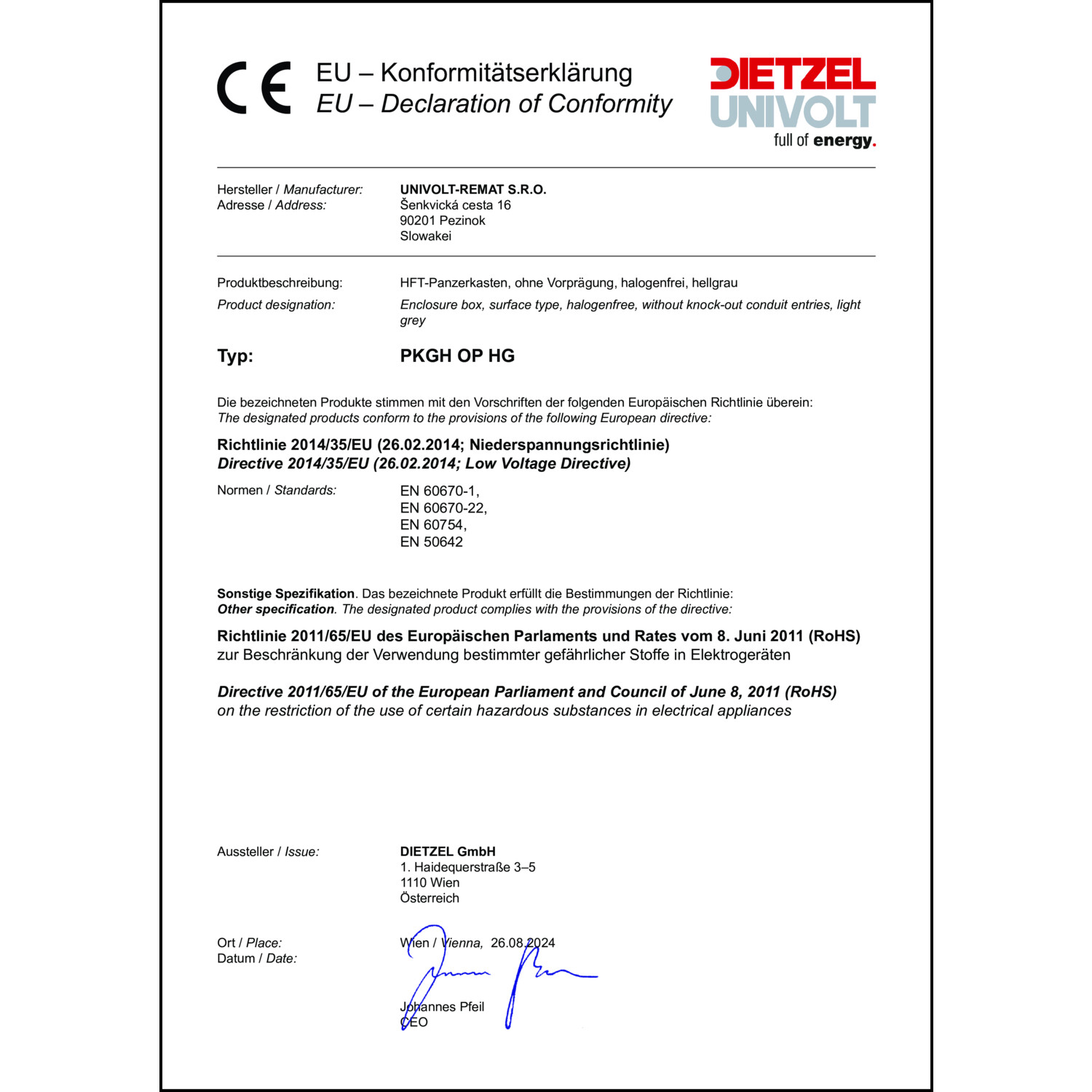 Zertifikat