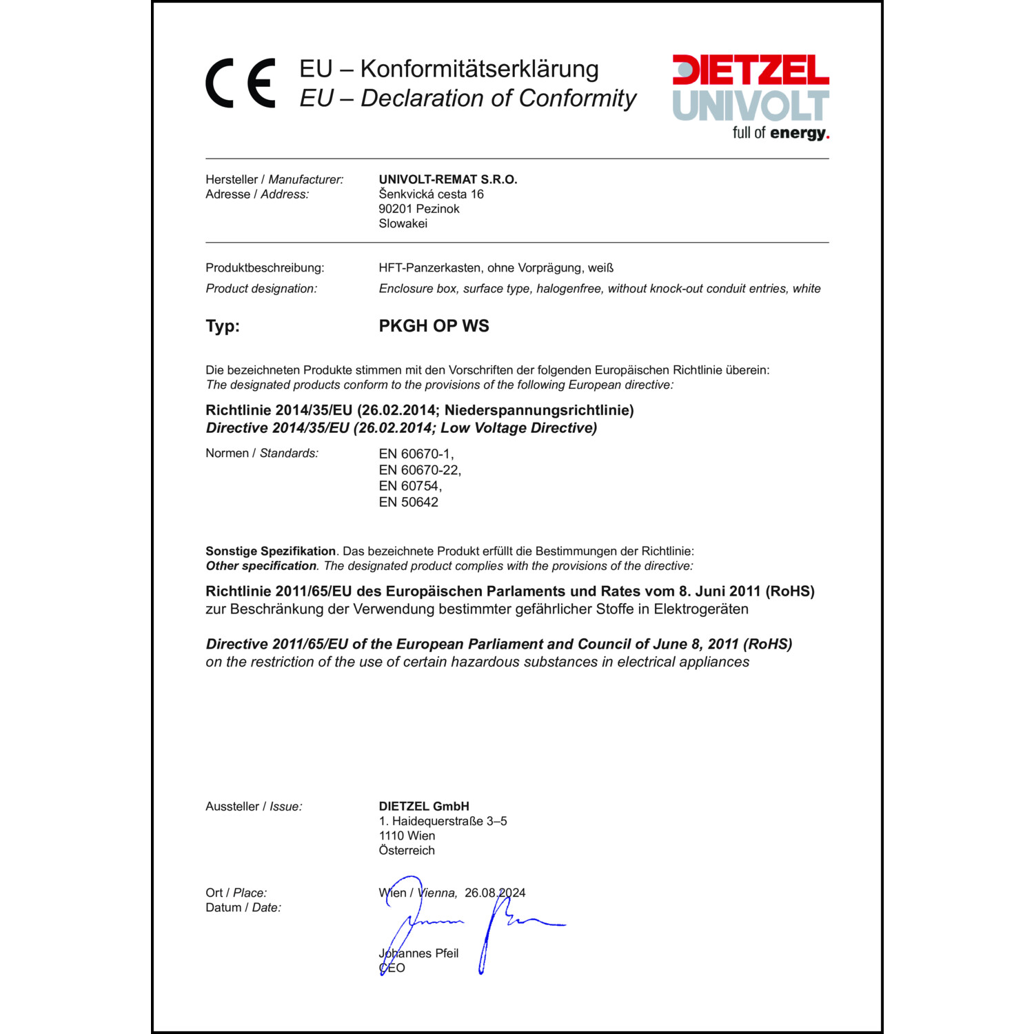 Zertifikat