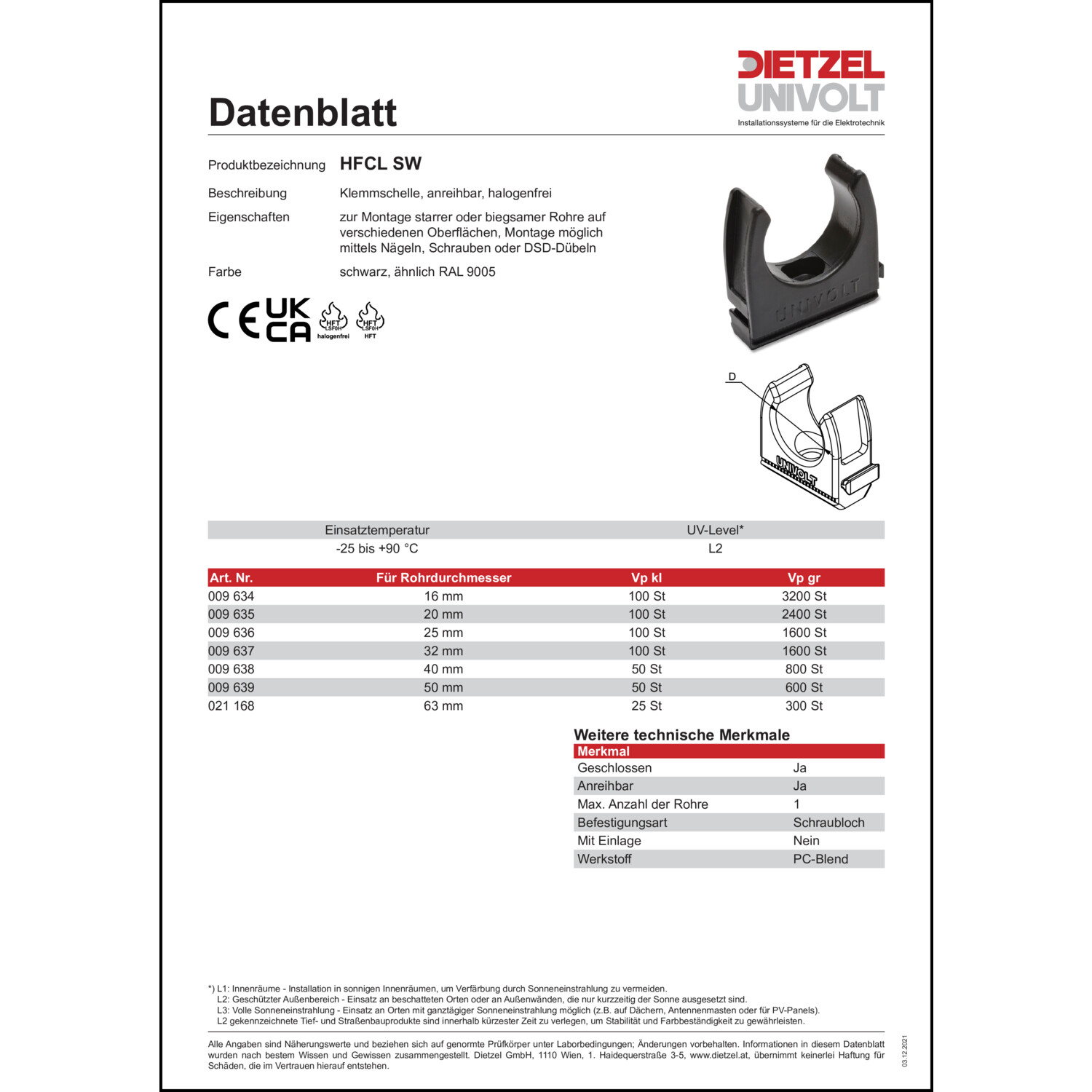 Produktdatenblatt