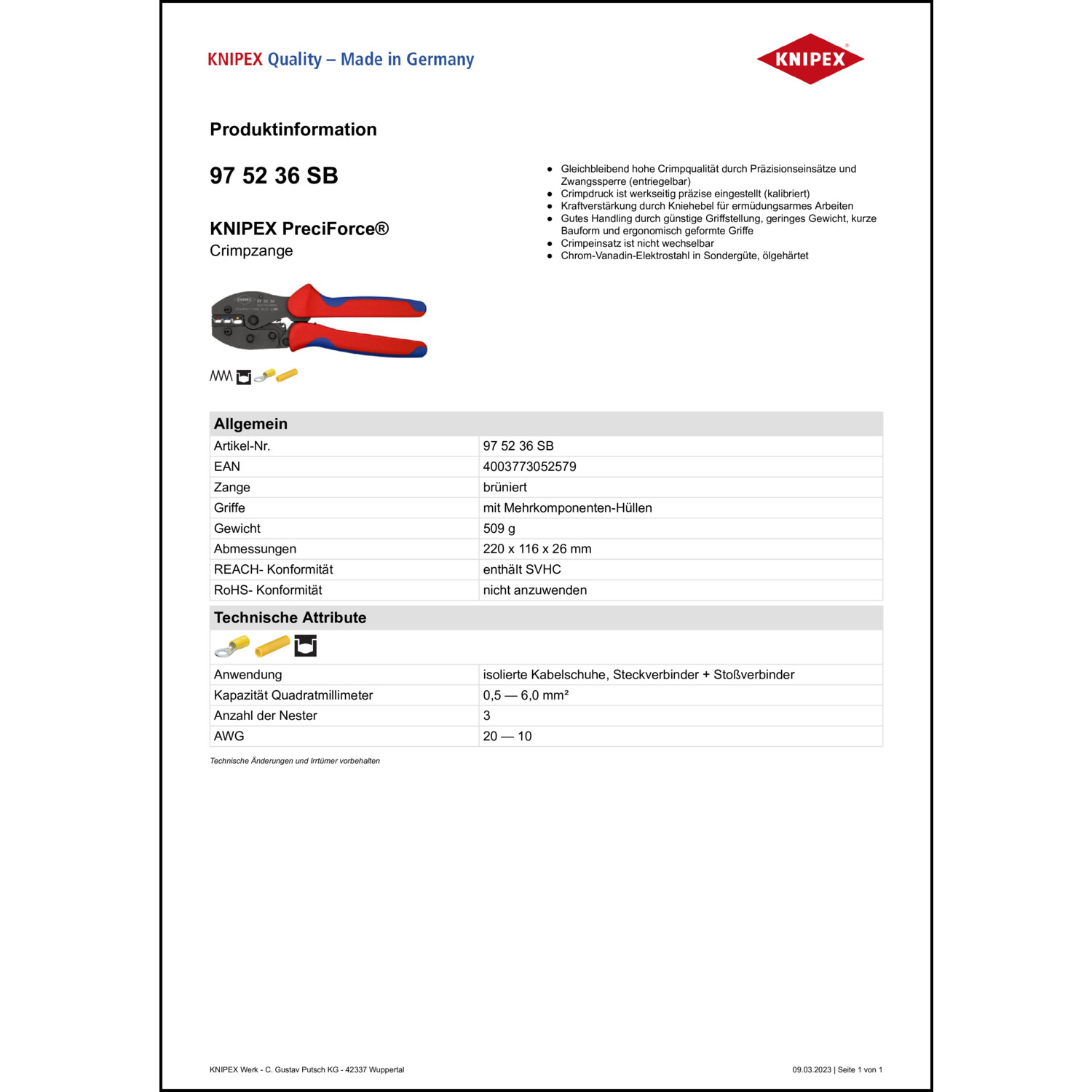 Produktdatenblatt