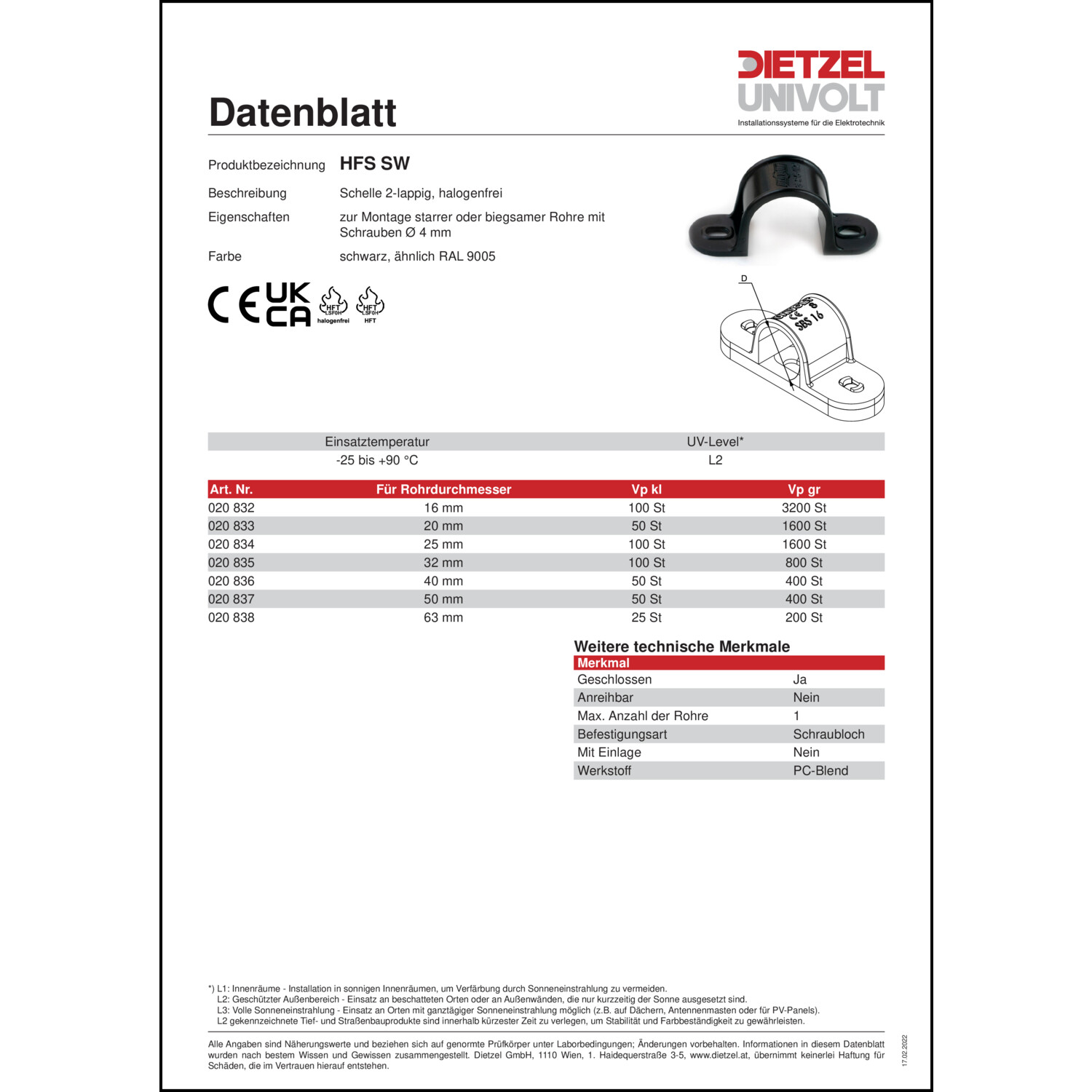 Produktdatenblatt