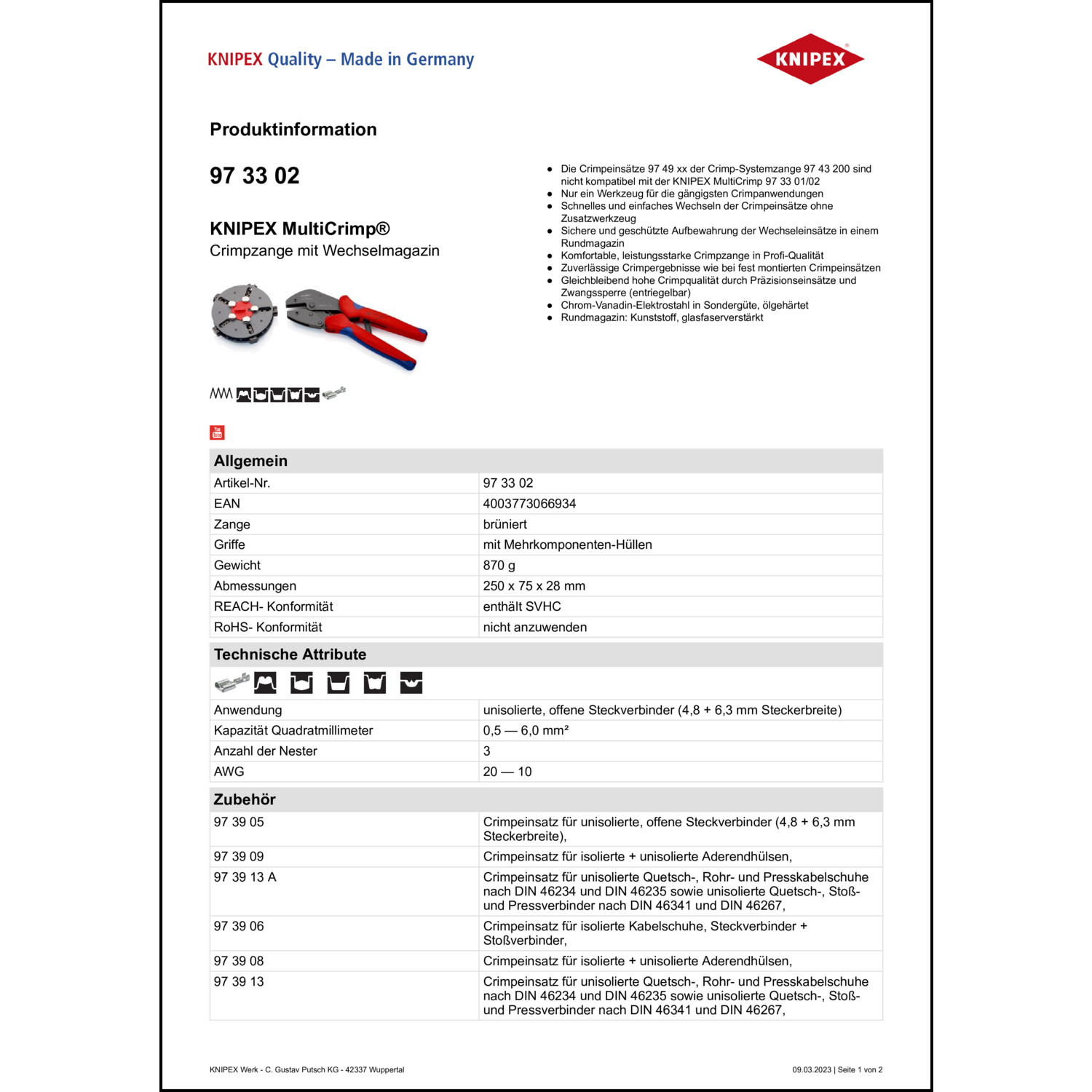 Produktdatenblatt