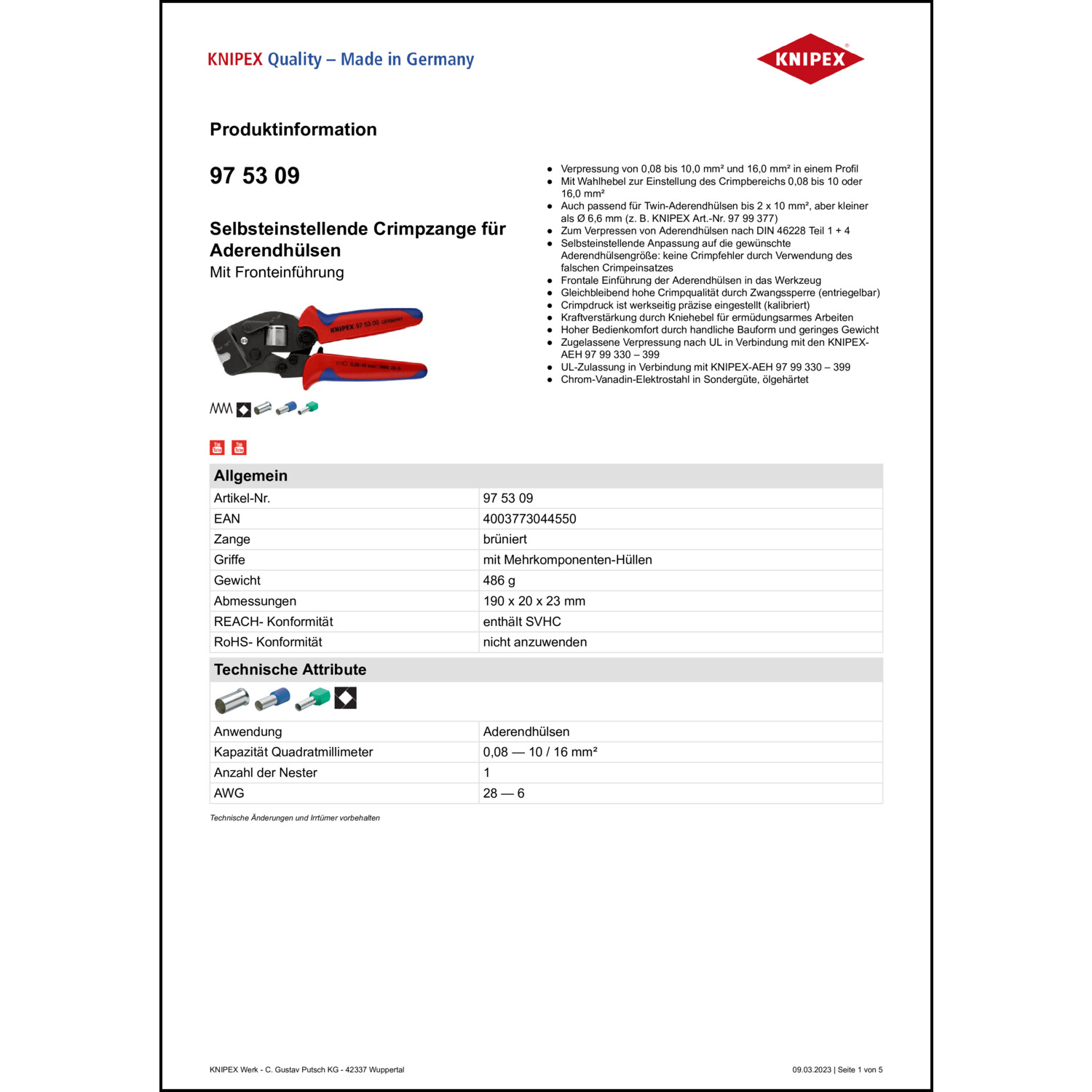 Produktdatenblatt