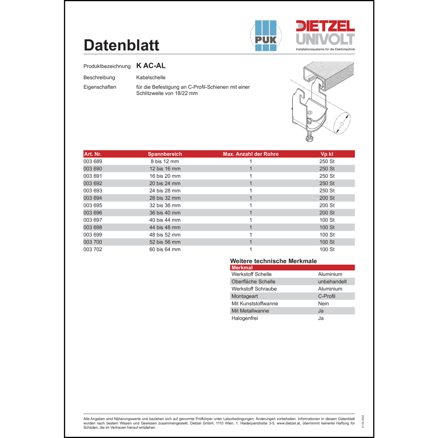 Produktdatenblatt