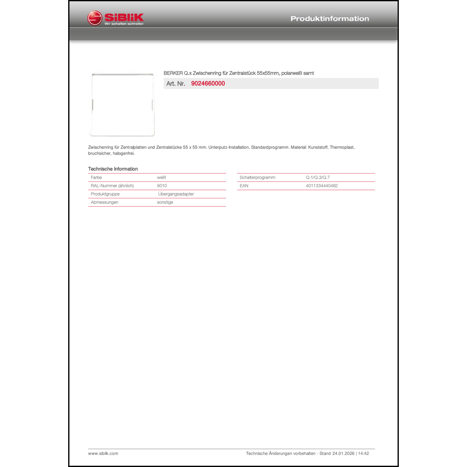 Produktdatenblatt