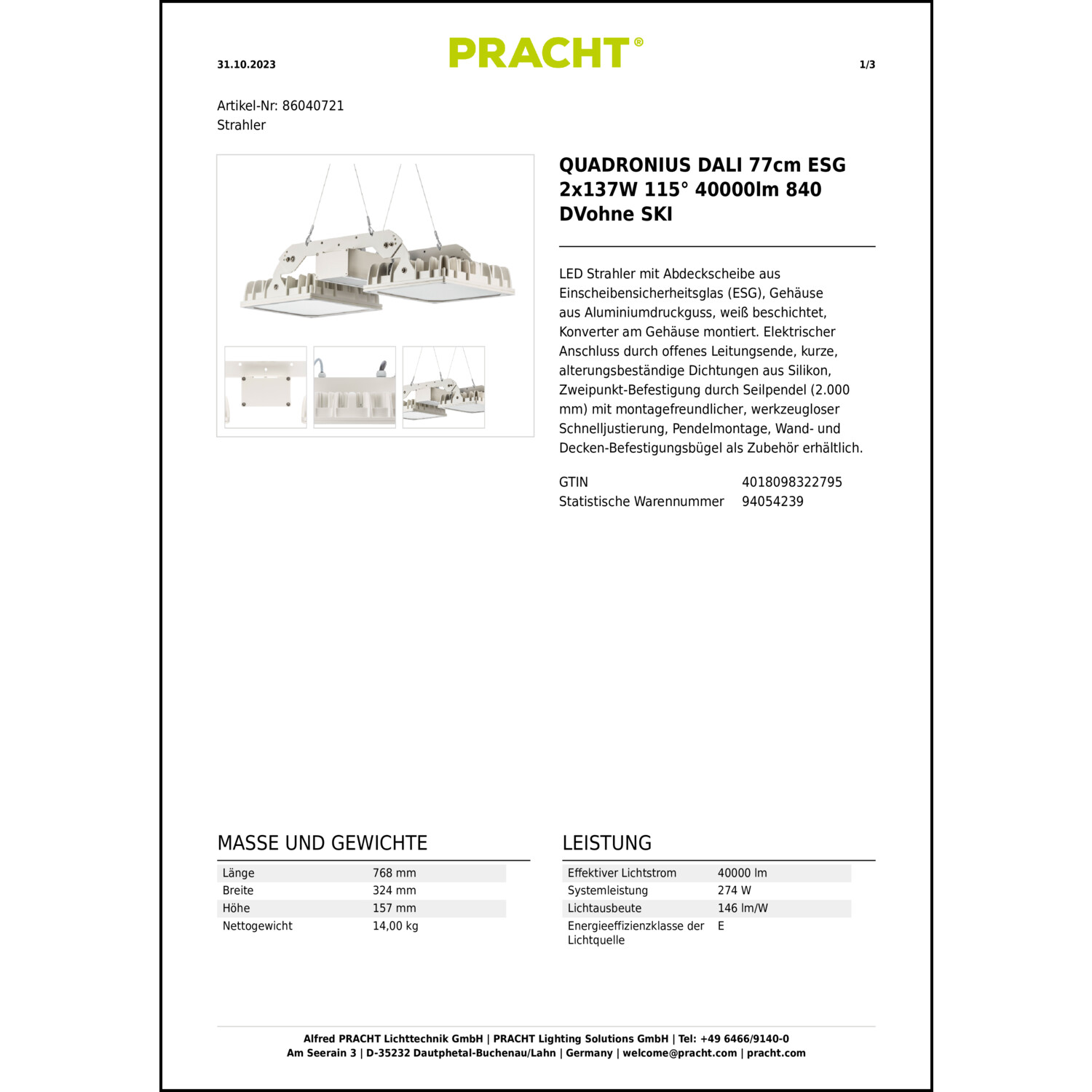 Produktdatenblatt