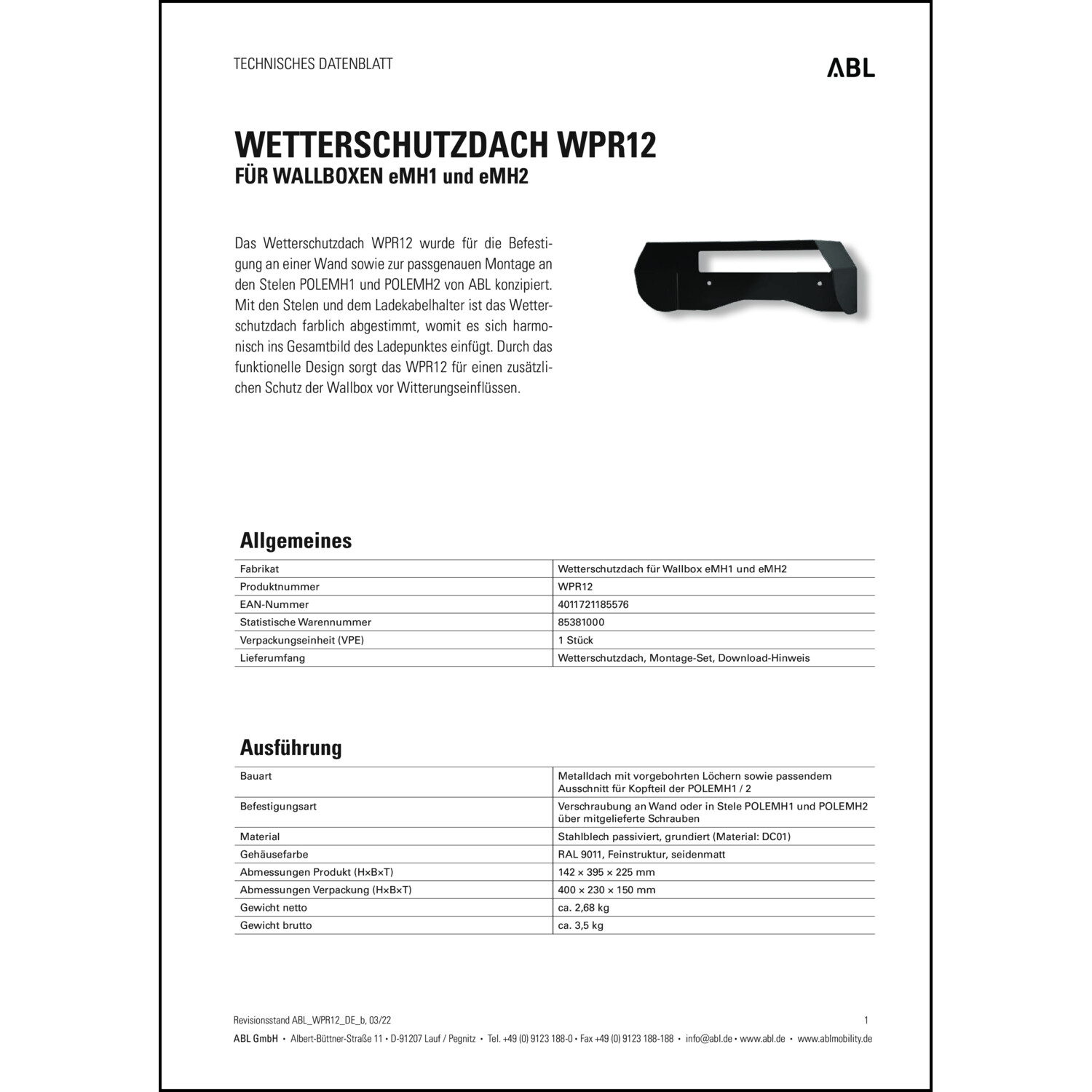 Produktdatenblatt