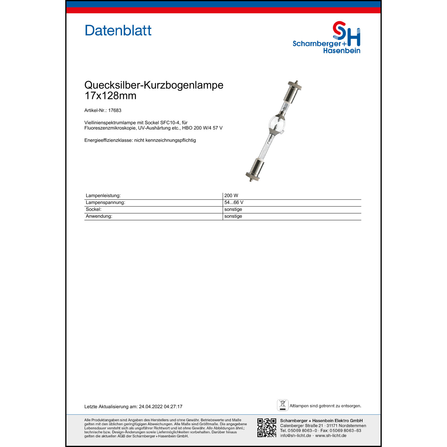 Produktdatenblatt
