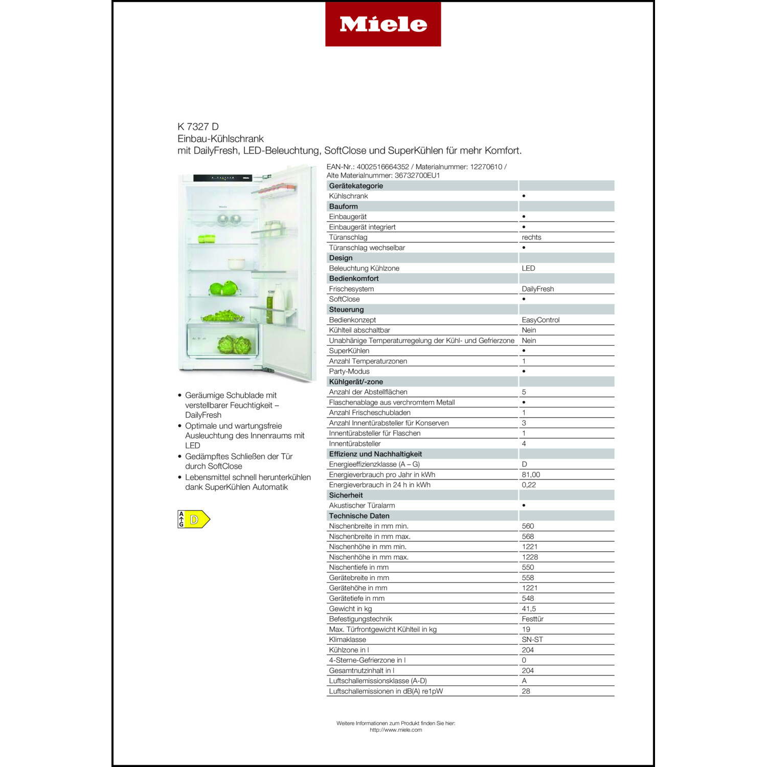 Produktdatenblatt