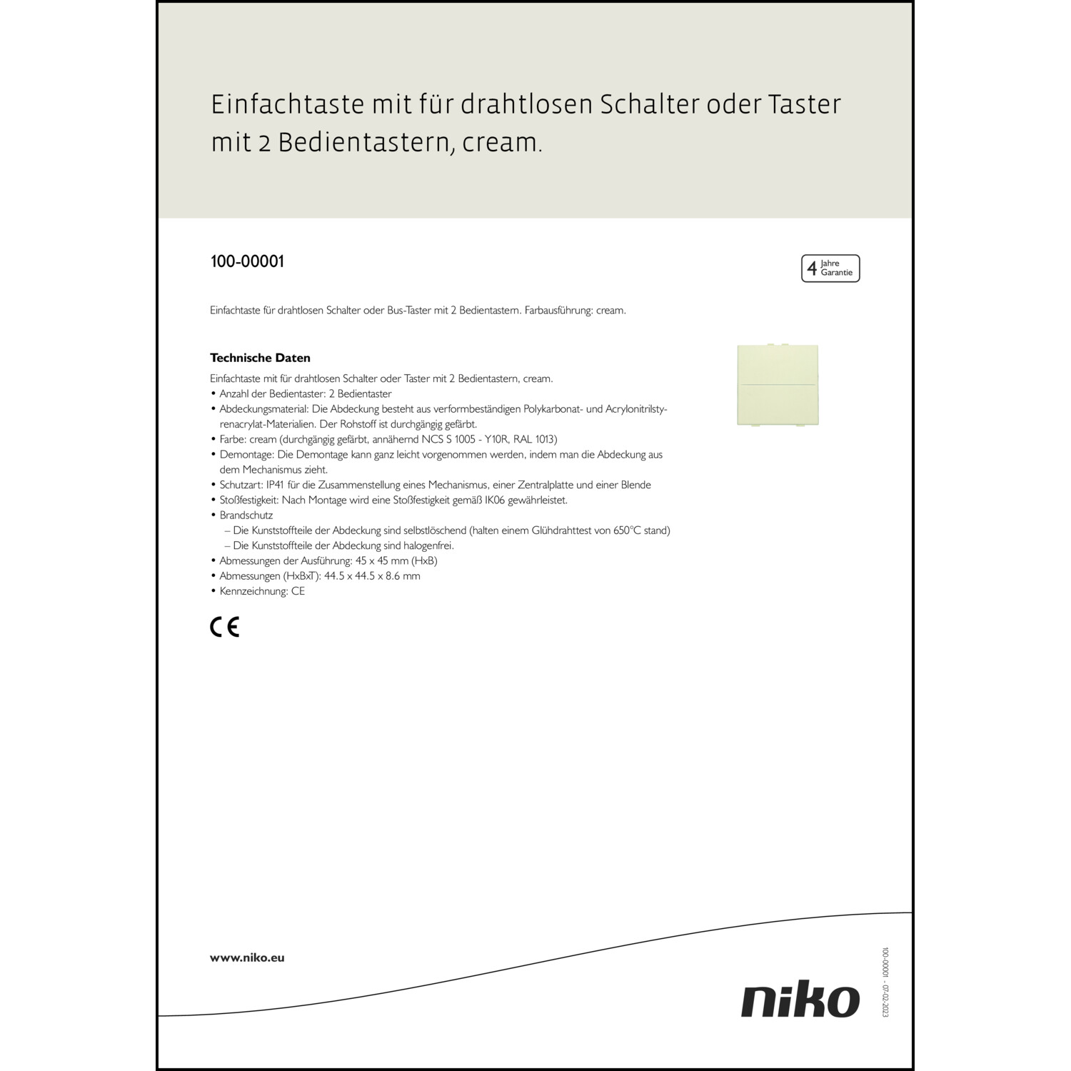 Produktdatenblatt