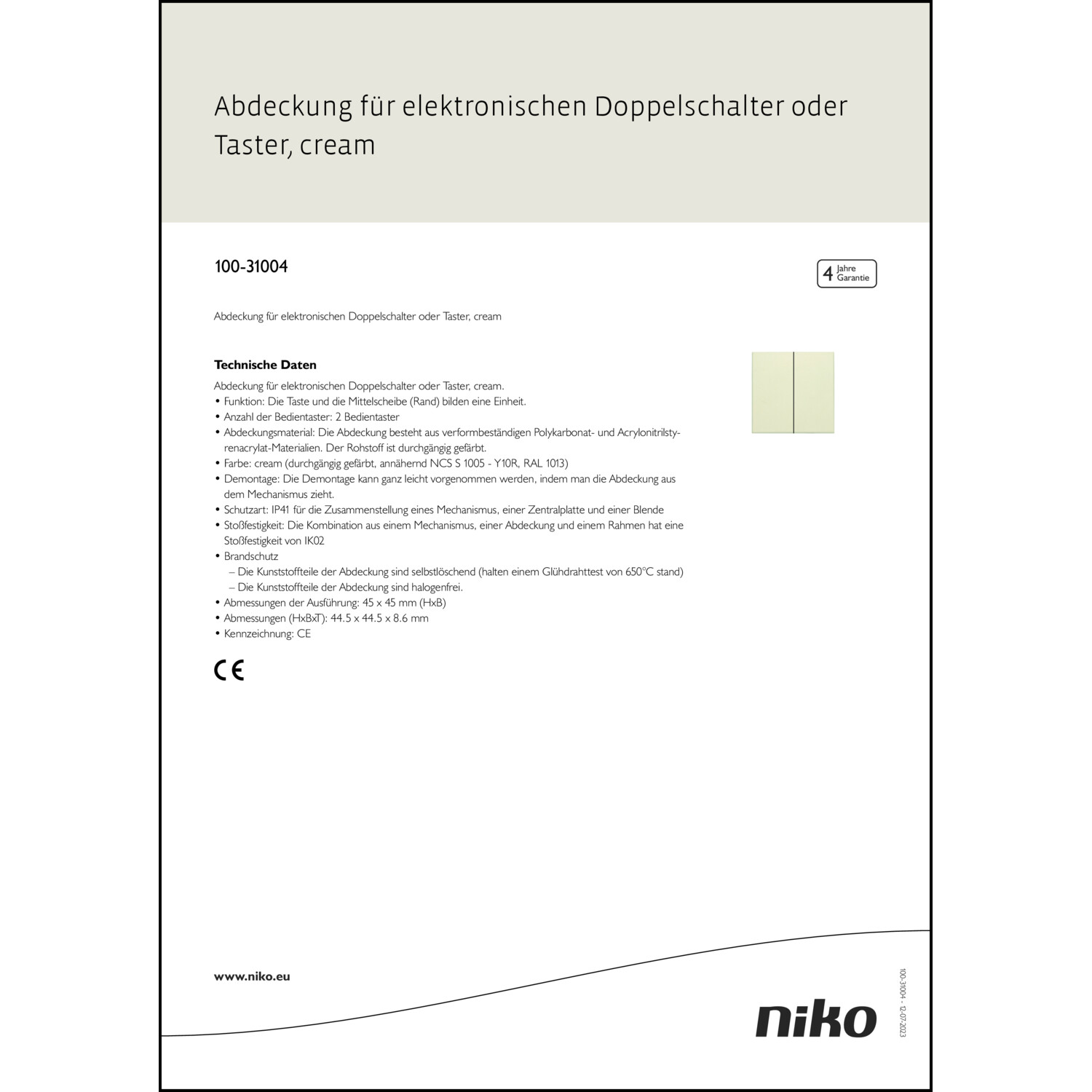 Produktdatenblatt