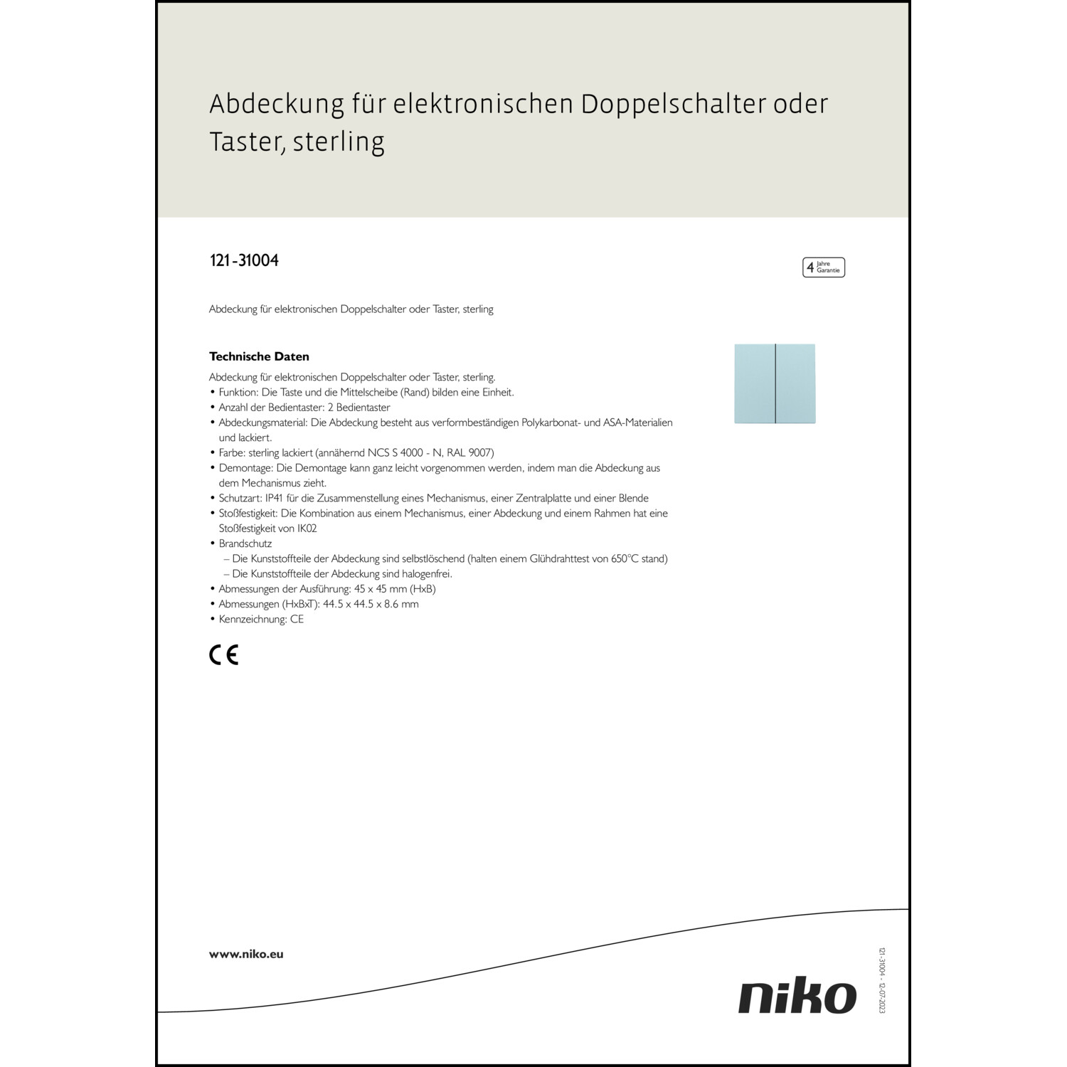 Produktdatenblatt