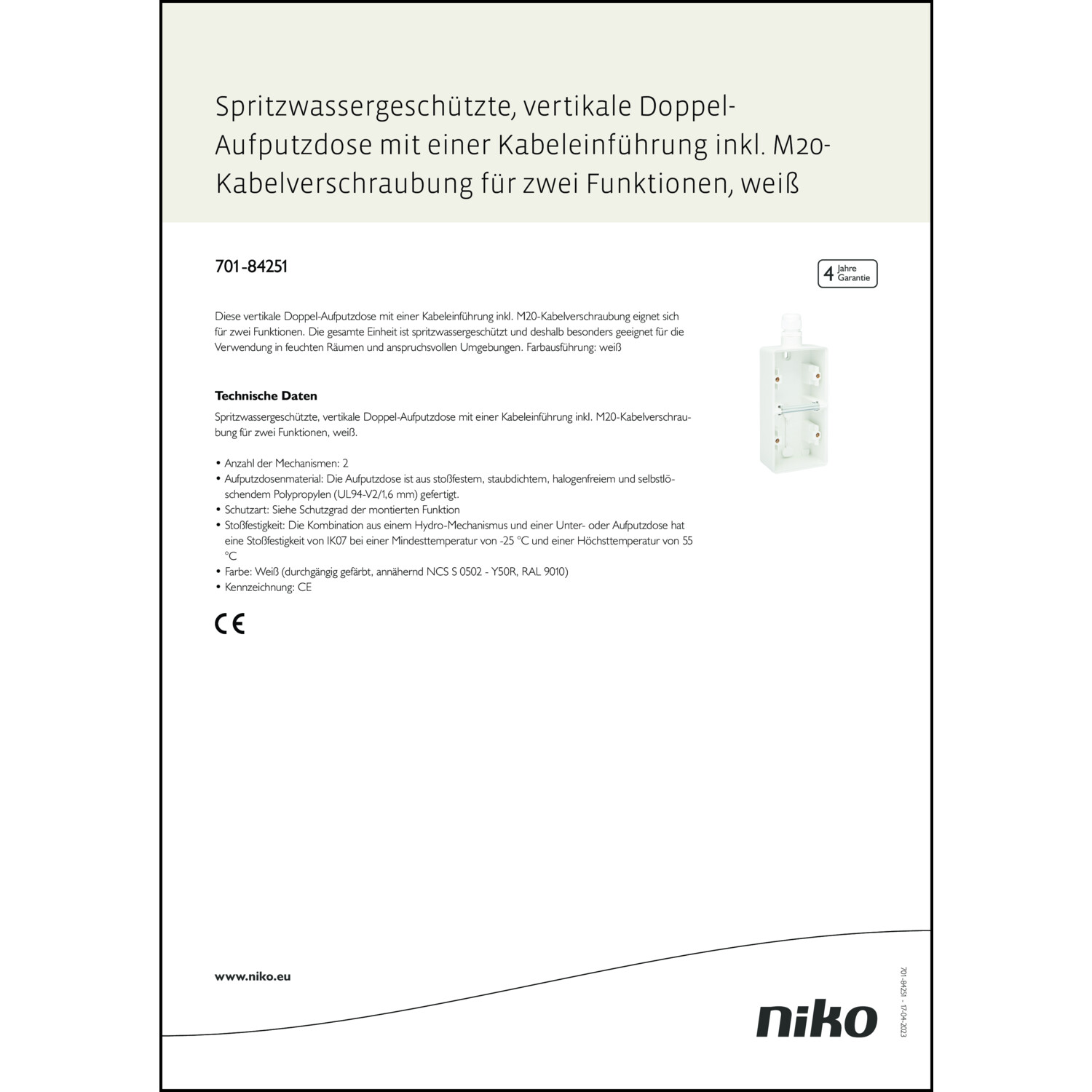 Produktdatenblatt