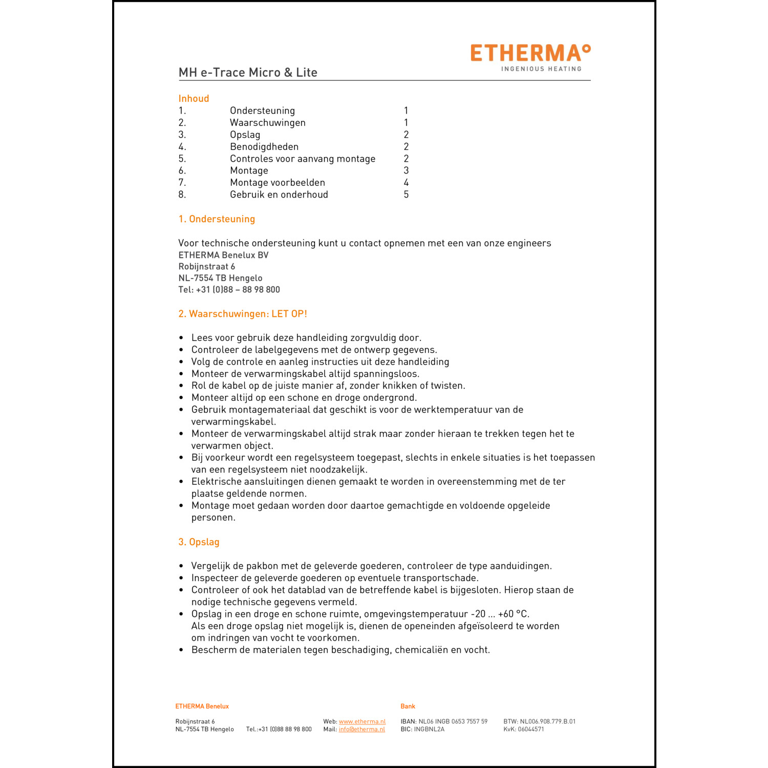 Management-, Betriebs- und Wartungsdokument