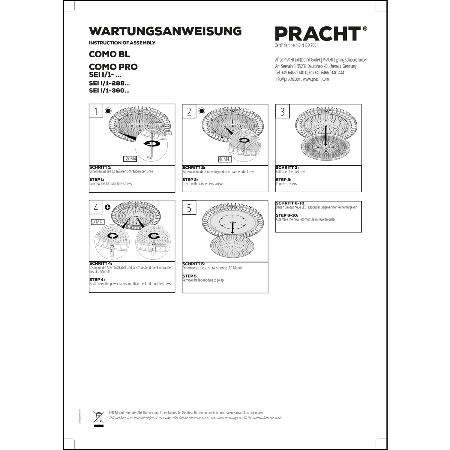 Management-, Betriebs- und Wartungsdokument