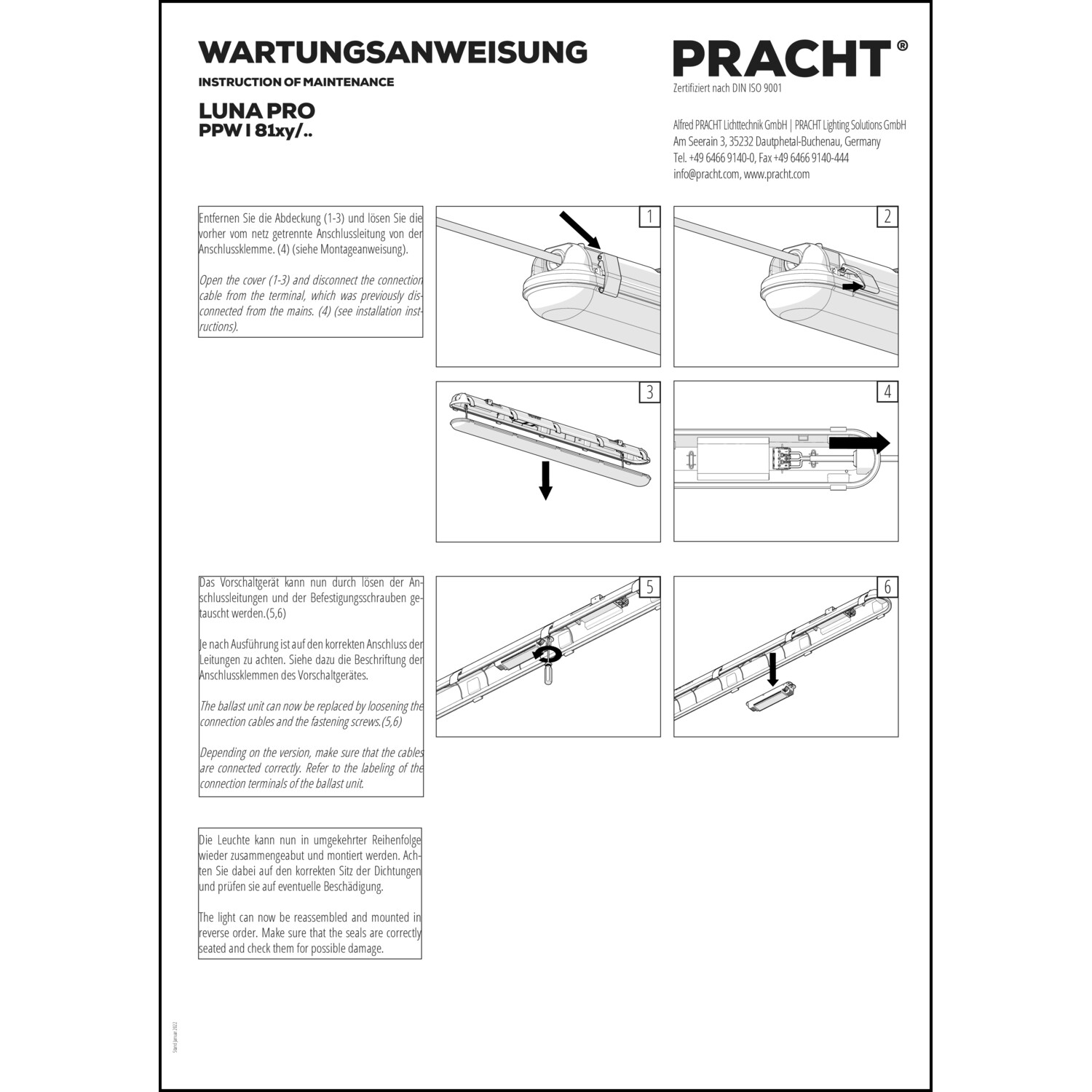 Management-, Betriebs- und Wartungsdokument