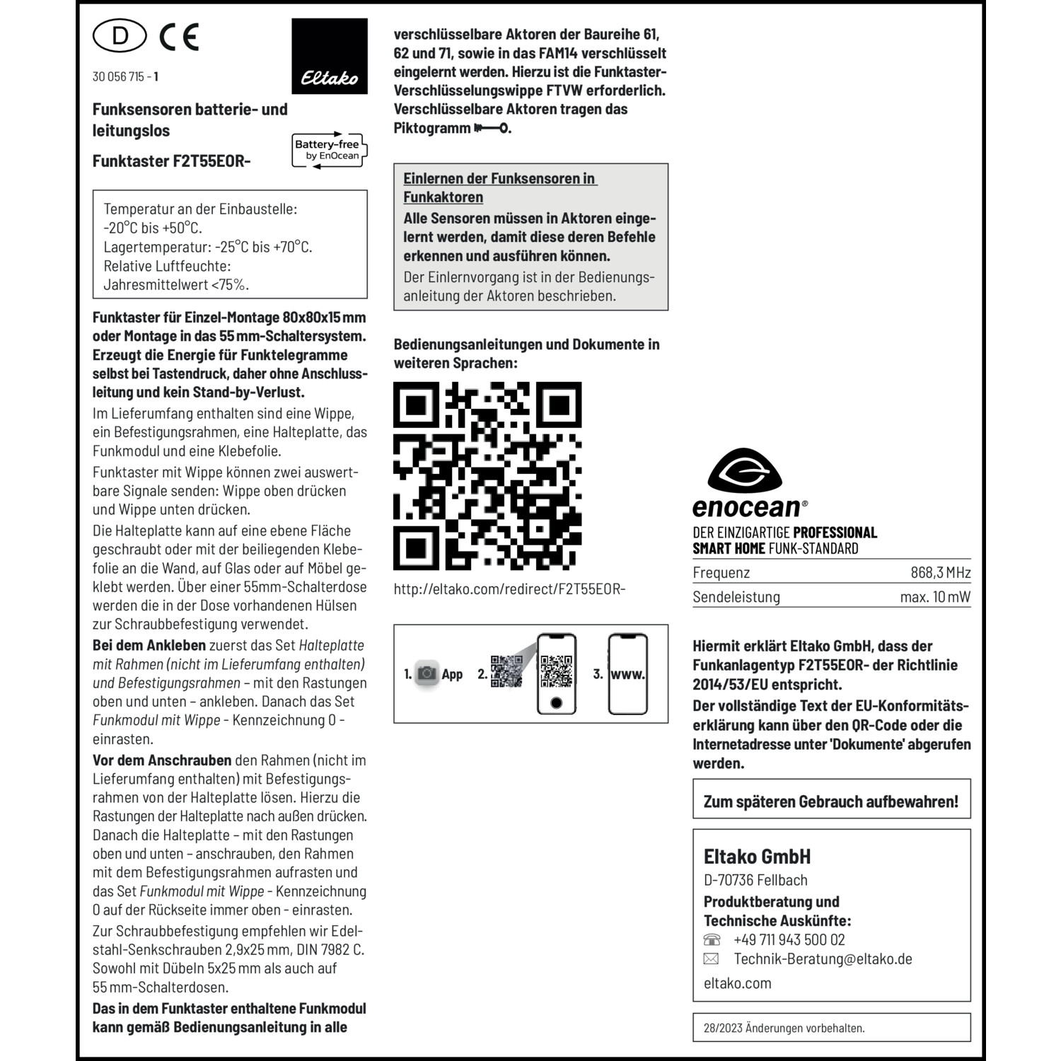 Management-, Betriebs- und Wartungsdokument