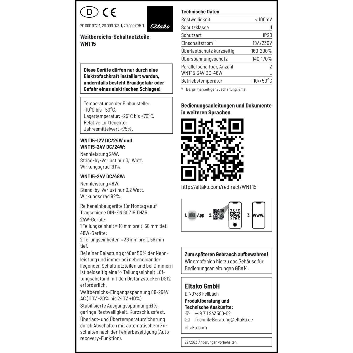 Management-, Betriebs- und Wartungsdokument