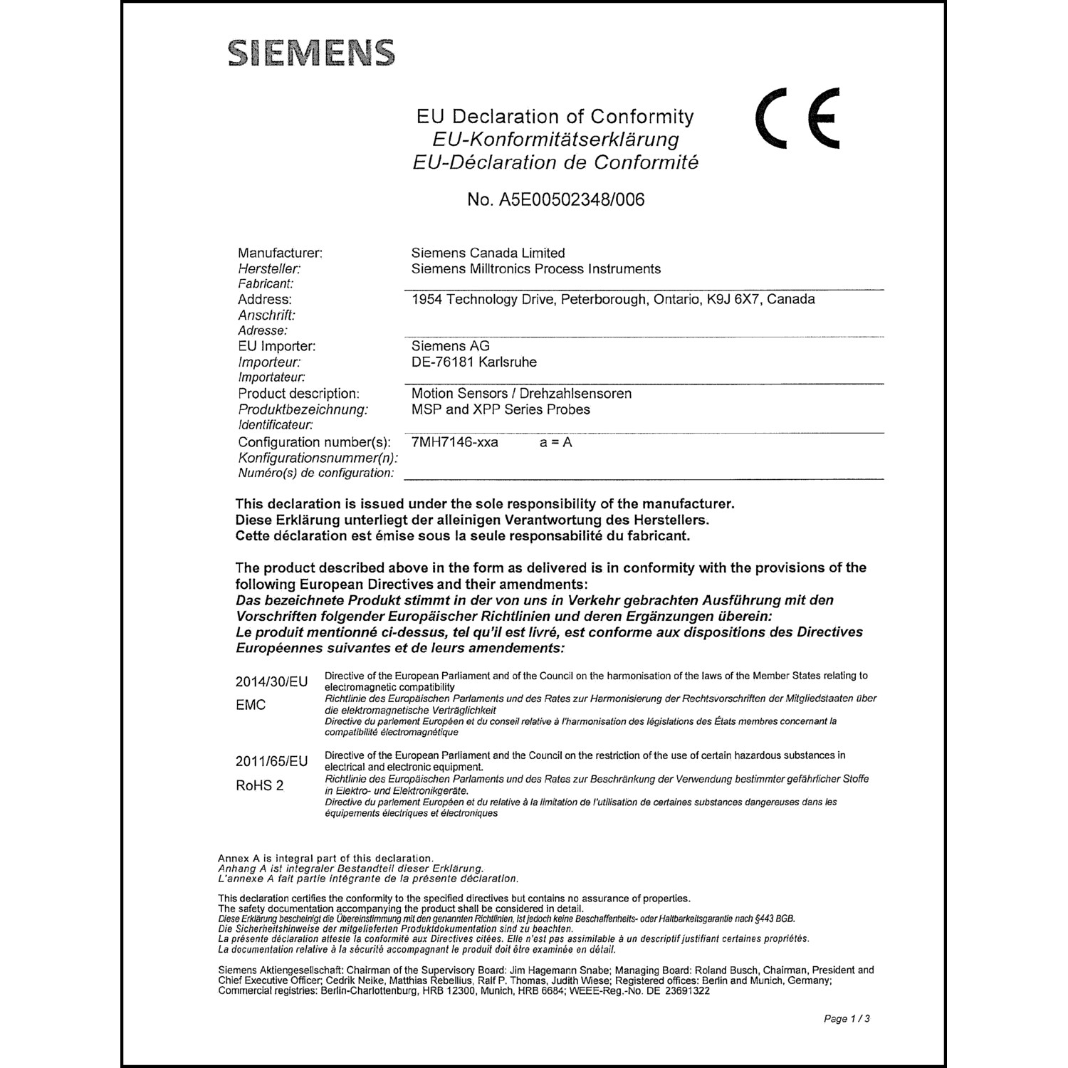 RoHS-Erklärung