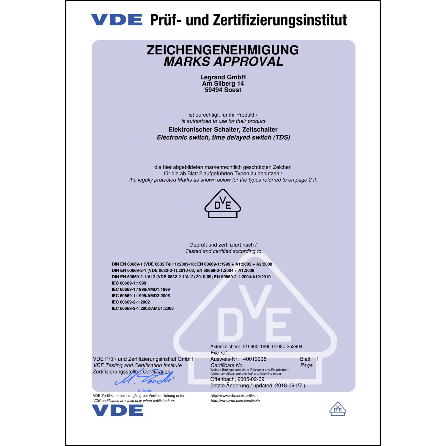 CoC-Erklärung (Certificate of Conformity, benötigt für CPR)