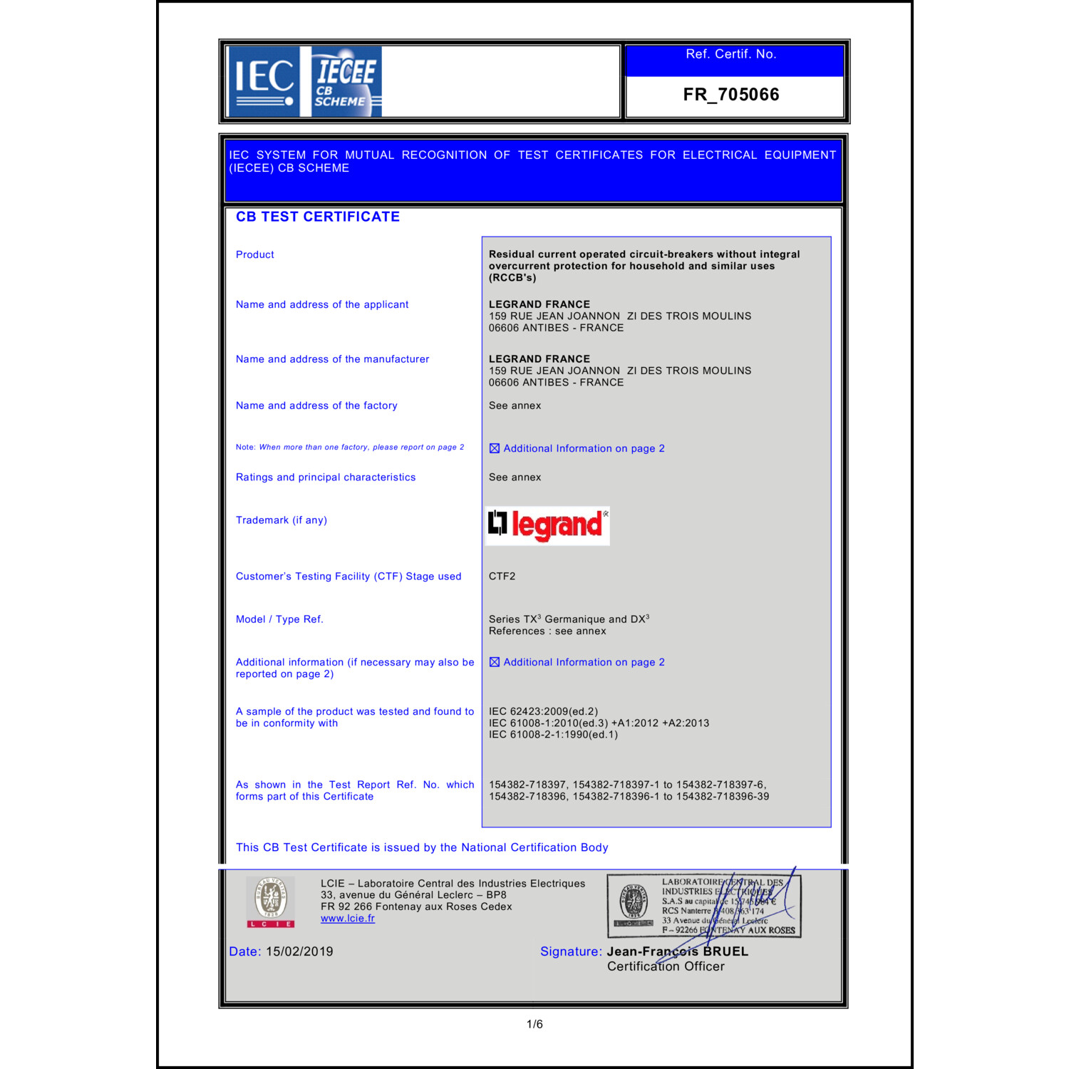 CoC-Erklärung (Certificate of Conformity, benötigt für CPR)
