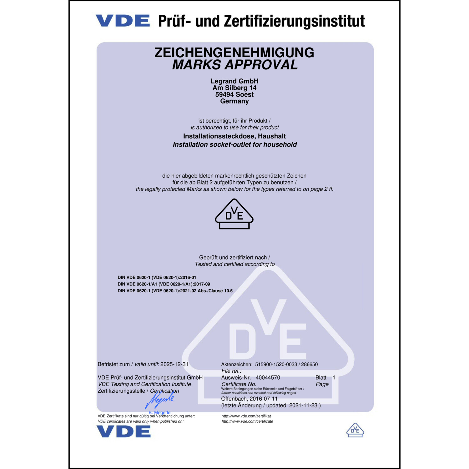 CoC-Erklärung (Certificate of Conformity, benötigt für CPR)