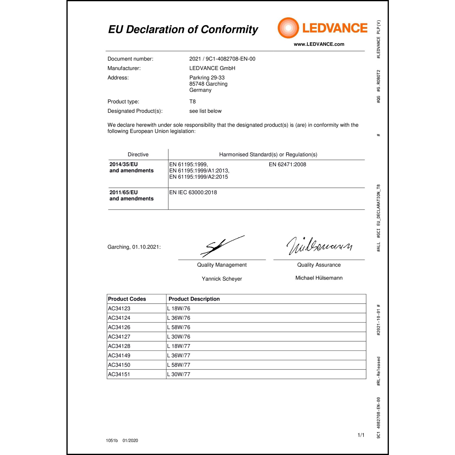 DOC CE-Erklärung (Declaration of conformity CE)