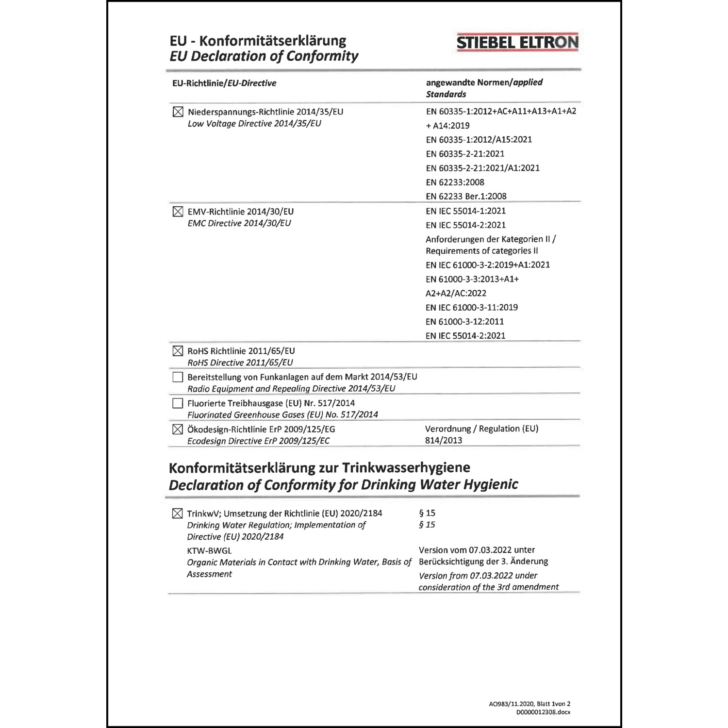 DOC CE-Erklärung (Declaration of conformity CE)