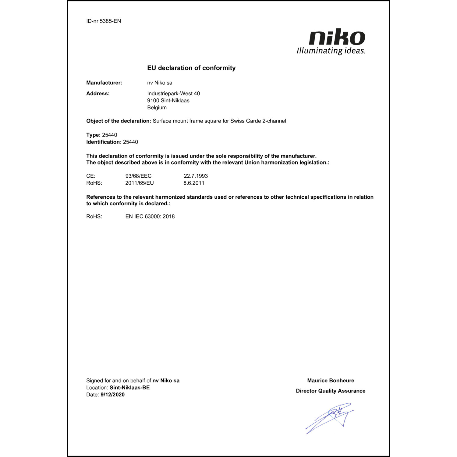 DOC CE-Erklärung (Declaration of conformity CE)