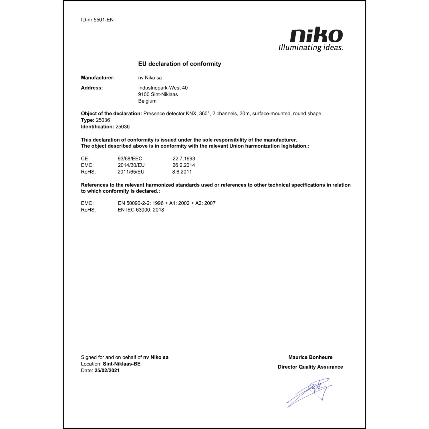 DOC CE-Erklärung (Declaration of conformity CE)