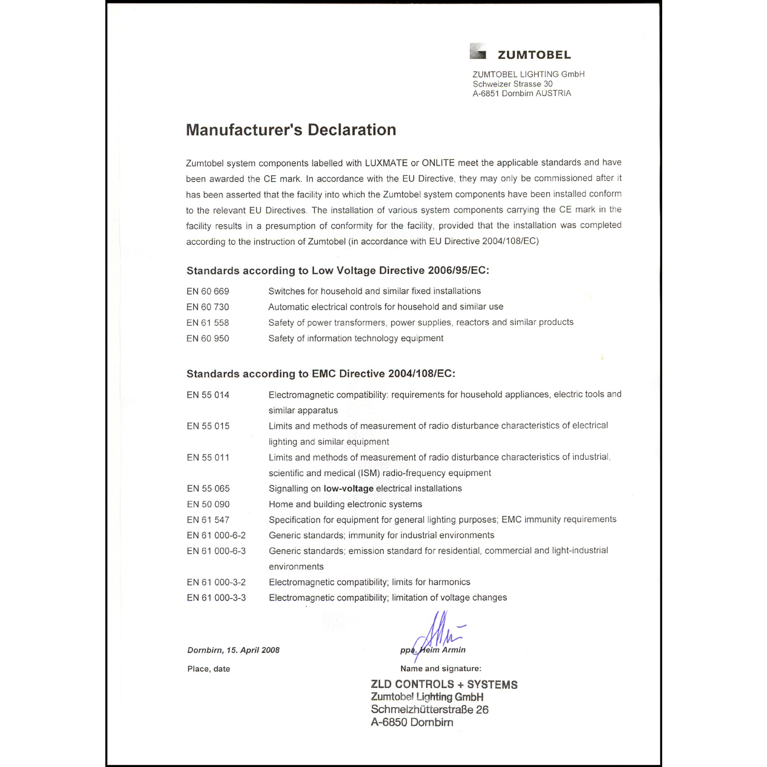 DOC CE-Erklärung (Declaration of conformity CE)