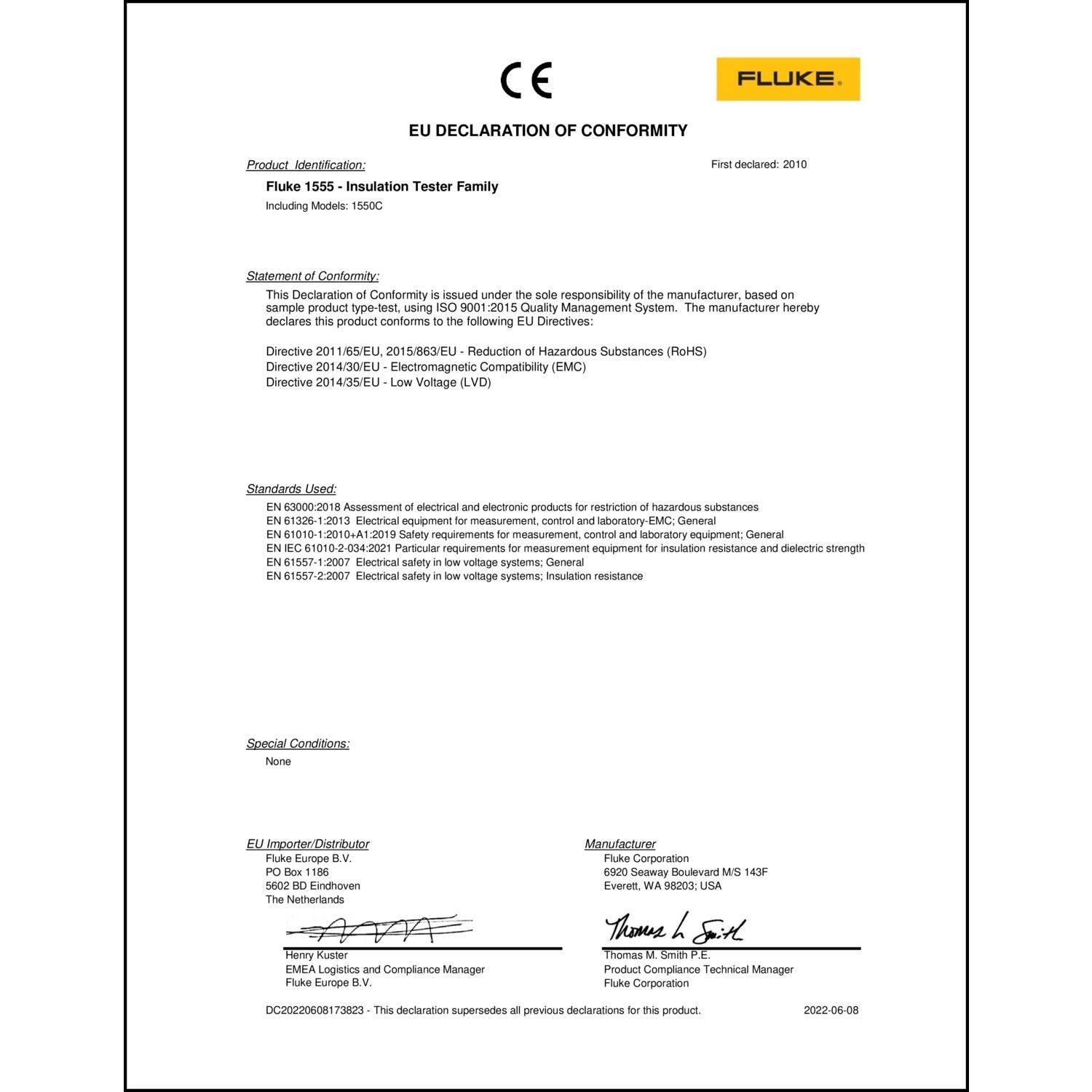 DOC CE-Erklärung (Declaration of conformity CE)
