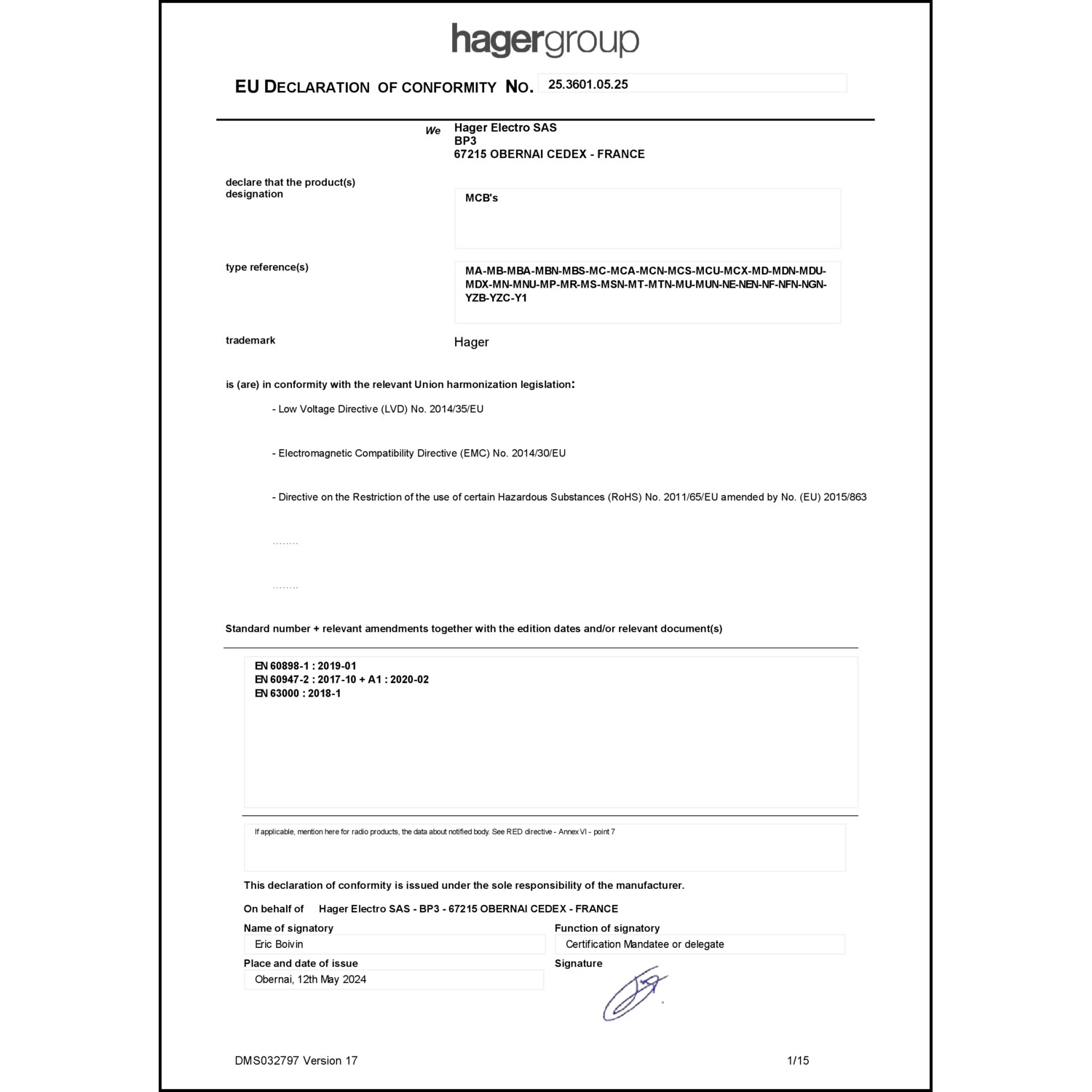 DOC CE-Erklärung