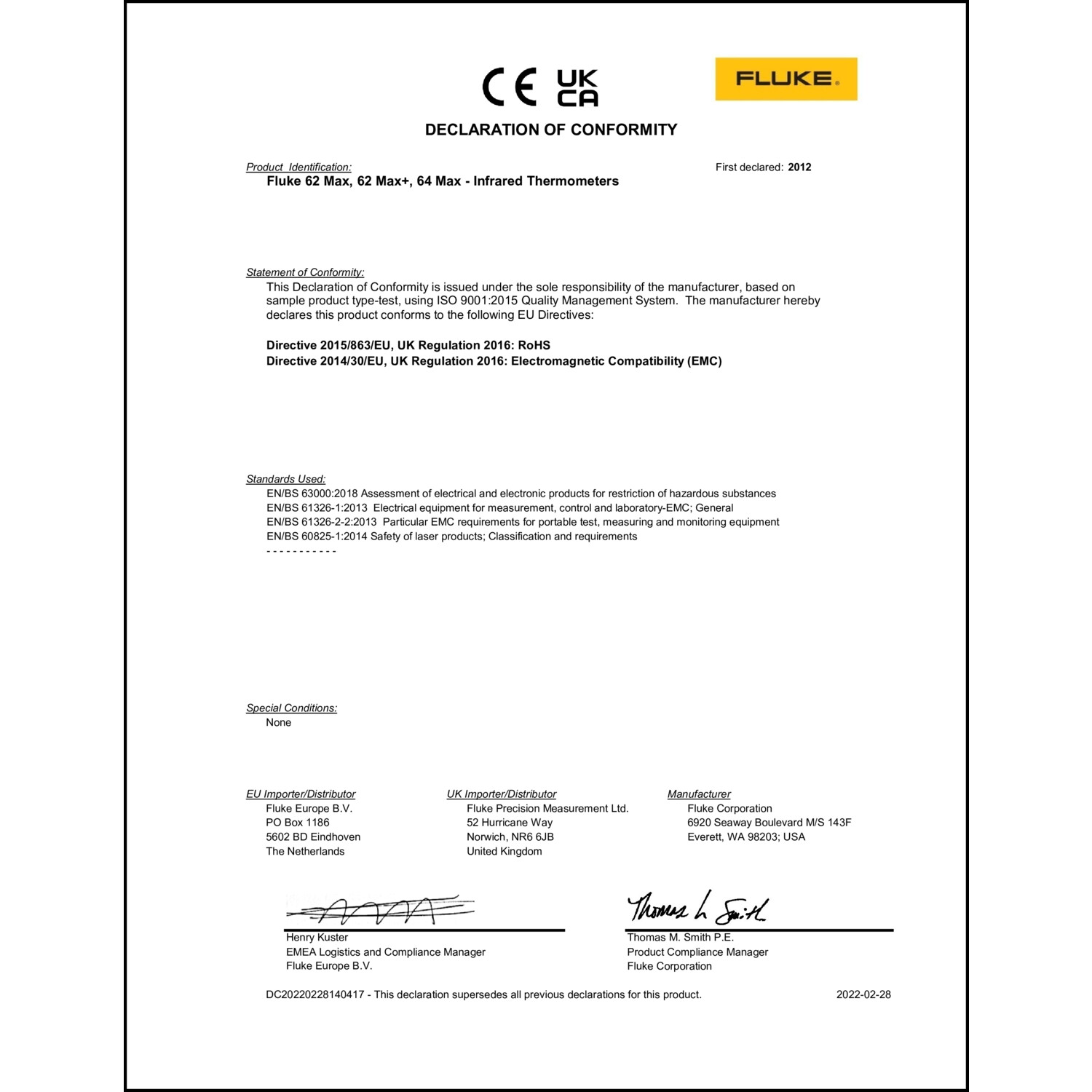 DOC CE-Erklärung (Declaration of conformity CE)