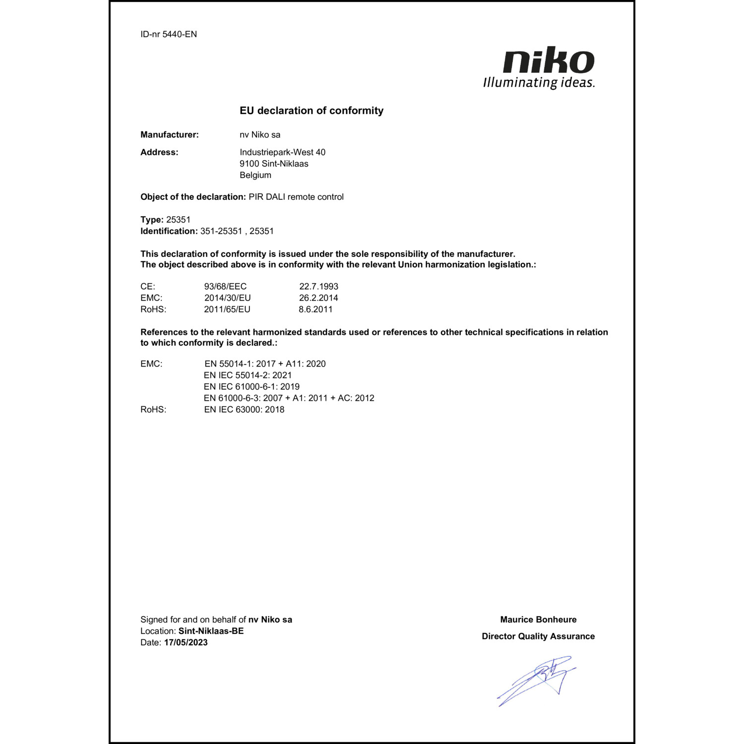 DOC CE-Erklärung (Declaration of conformity CE)