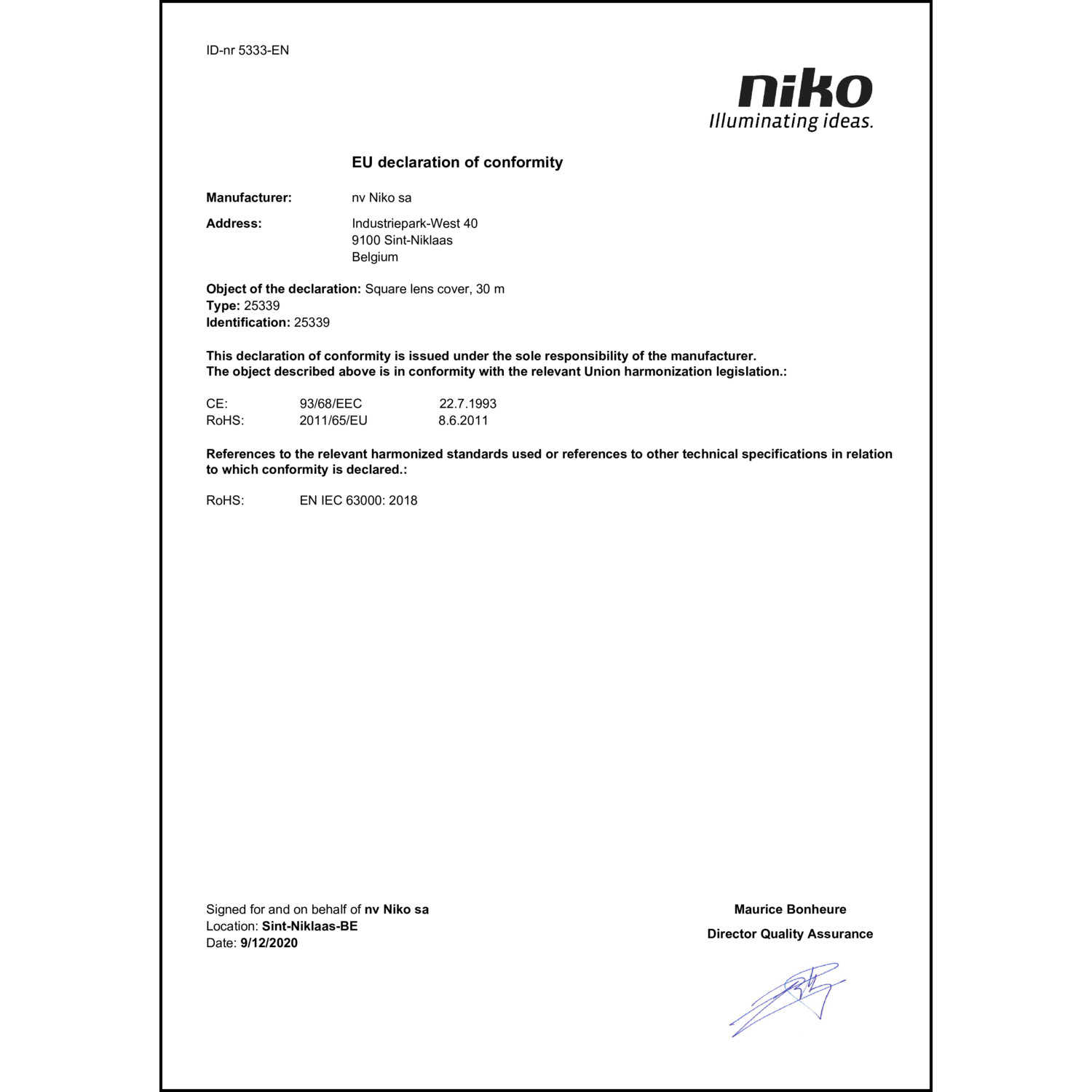 DOC CE-Erklärung (Declaration of conformity CE)