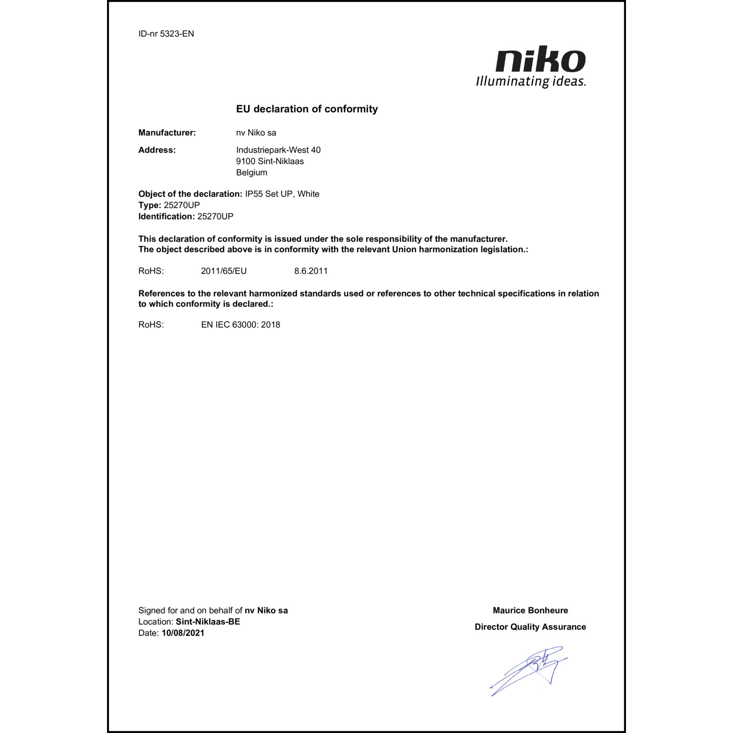 DOC CE-Erklärung (Declaration of conformity CE)