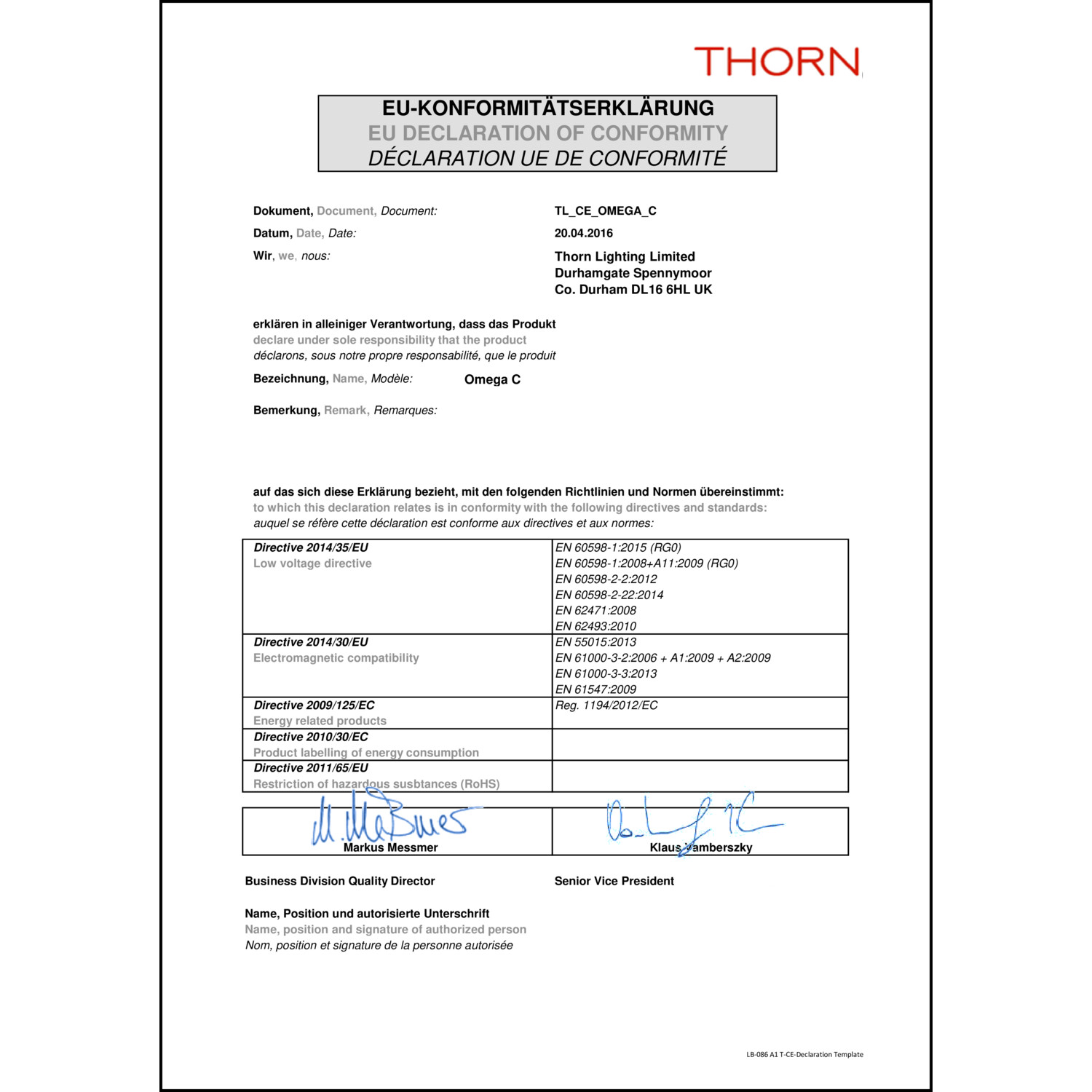 DOC CE-Erklärung (Declaration of conformity CE)
