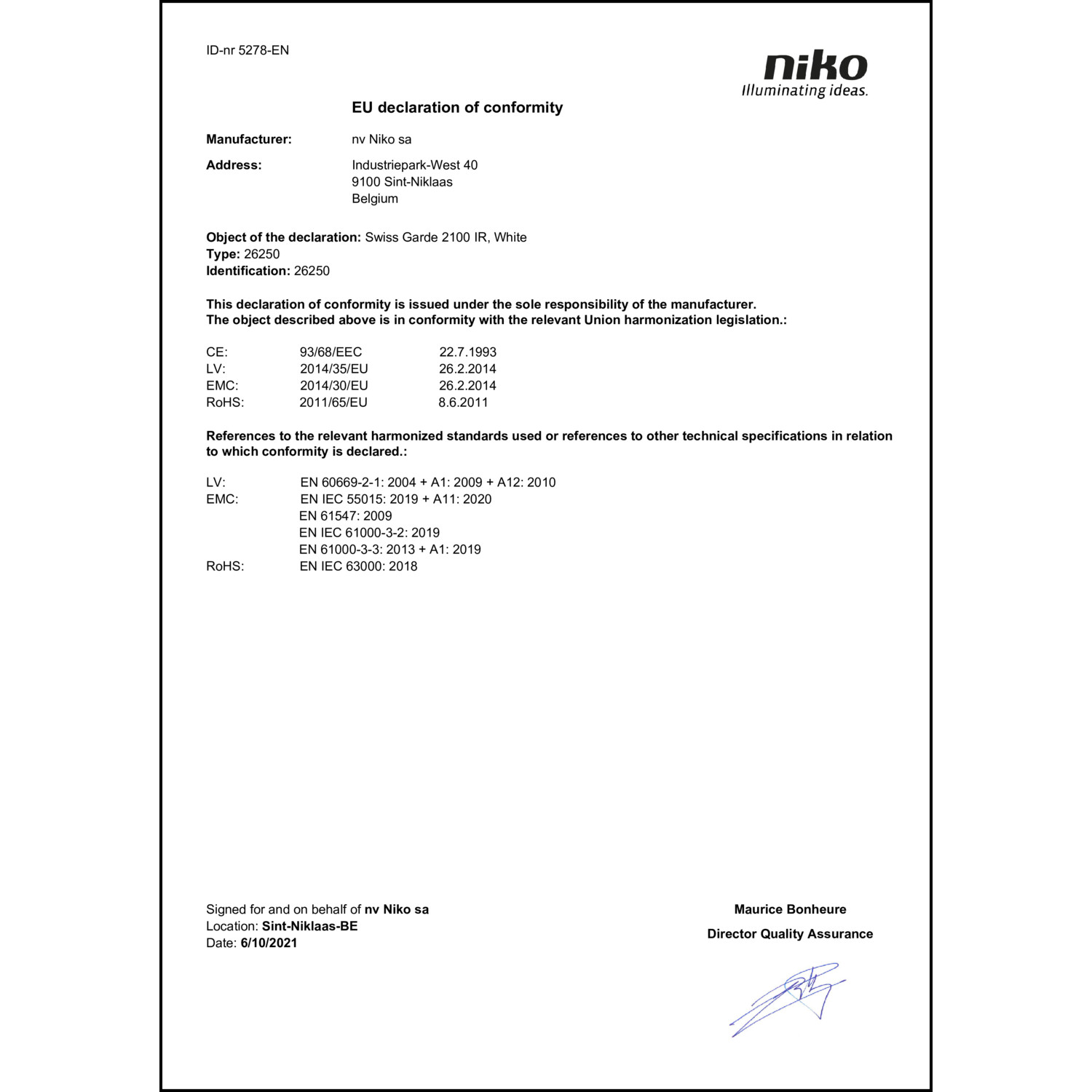 DOC CE-Erklärung (Declaration of conformity CE)