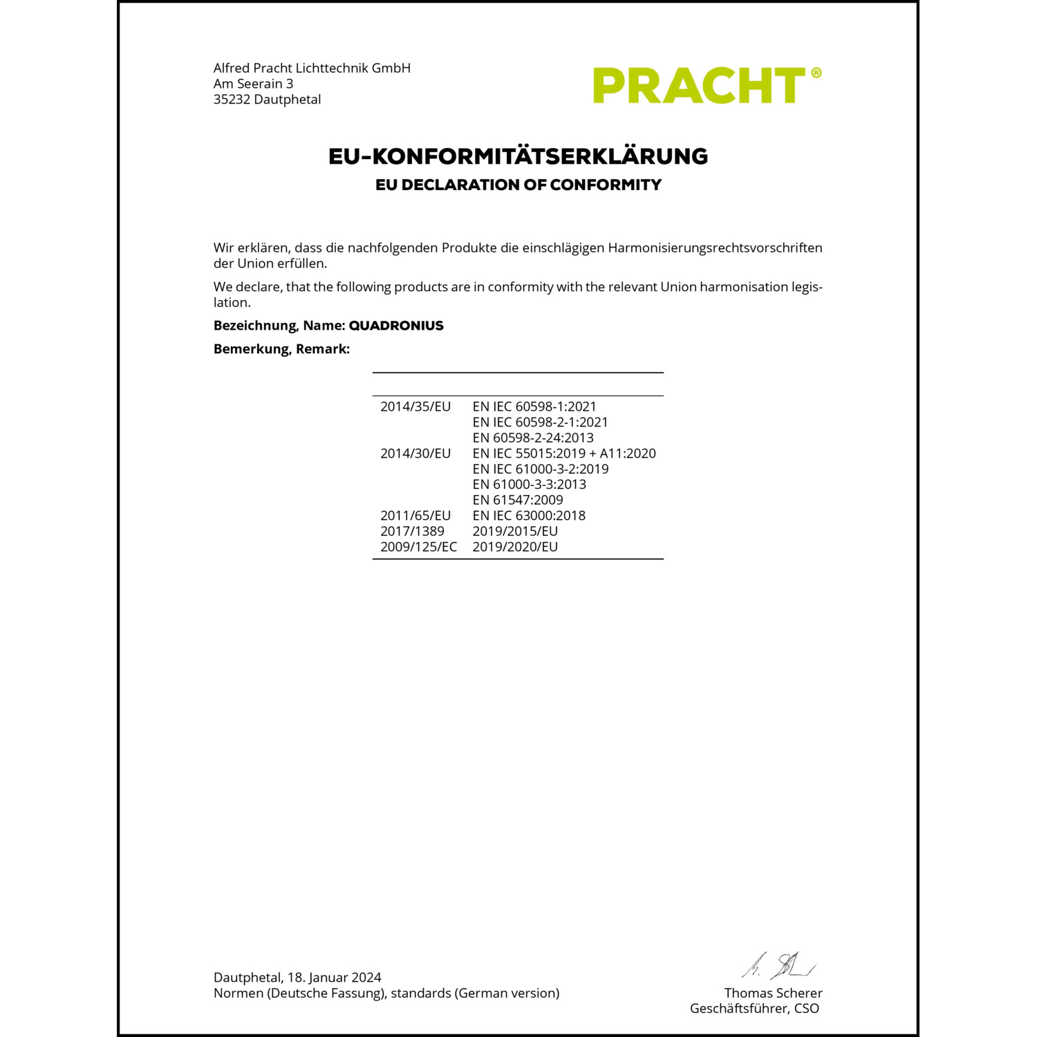 DOC CE-Erklärung (Declaration of conformity CE)