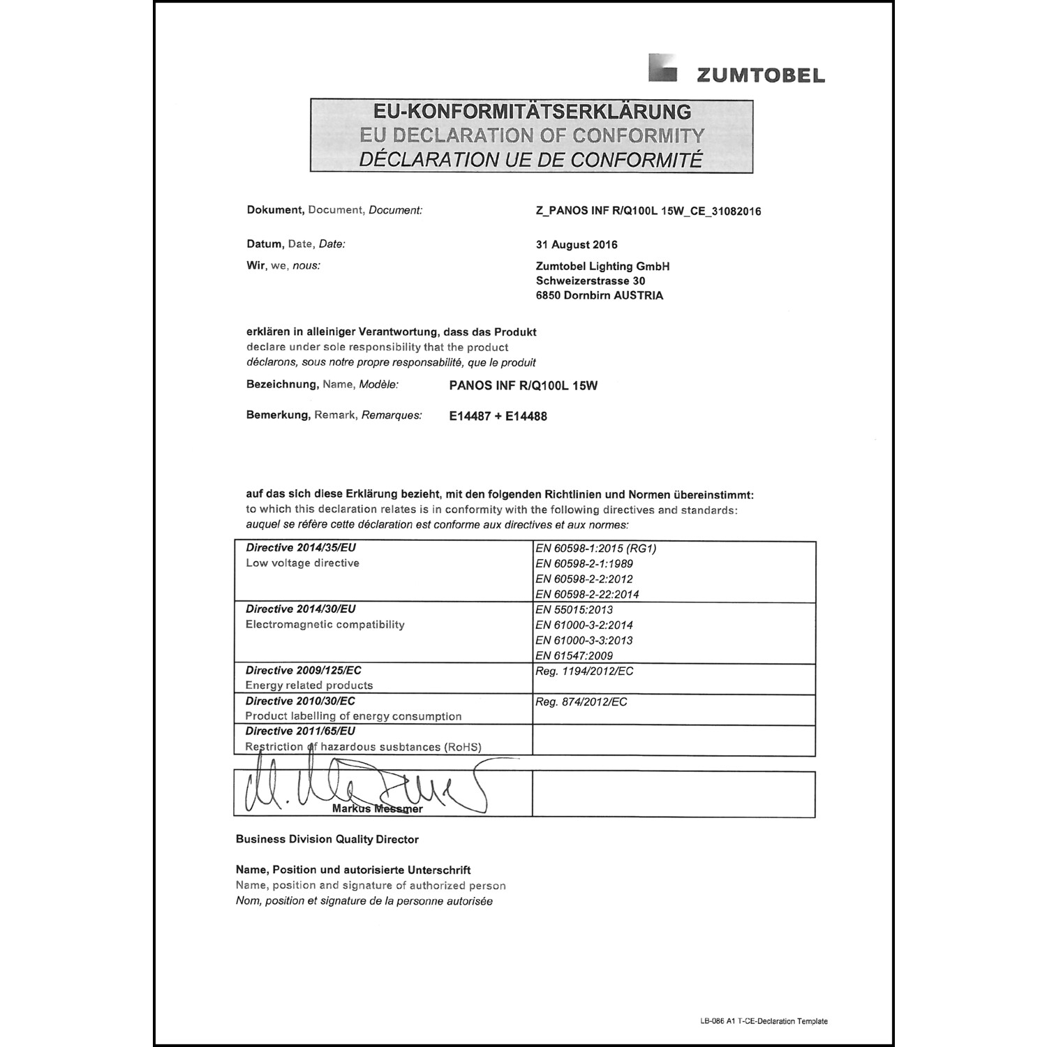 DOC CE-Erklärung (Declaration of conformity CE)