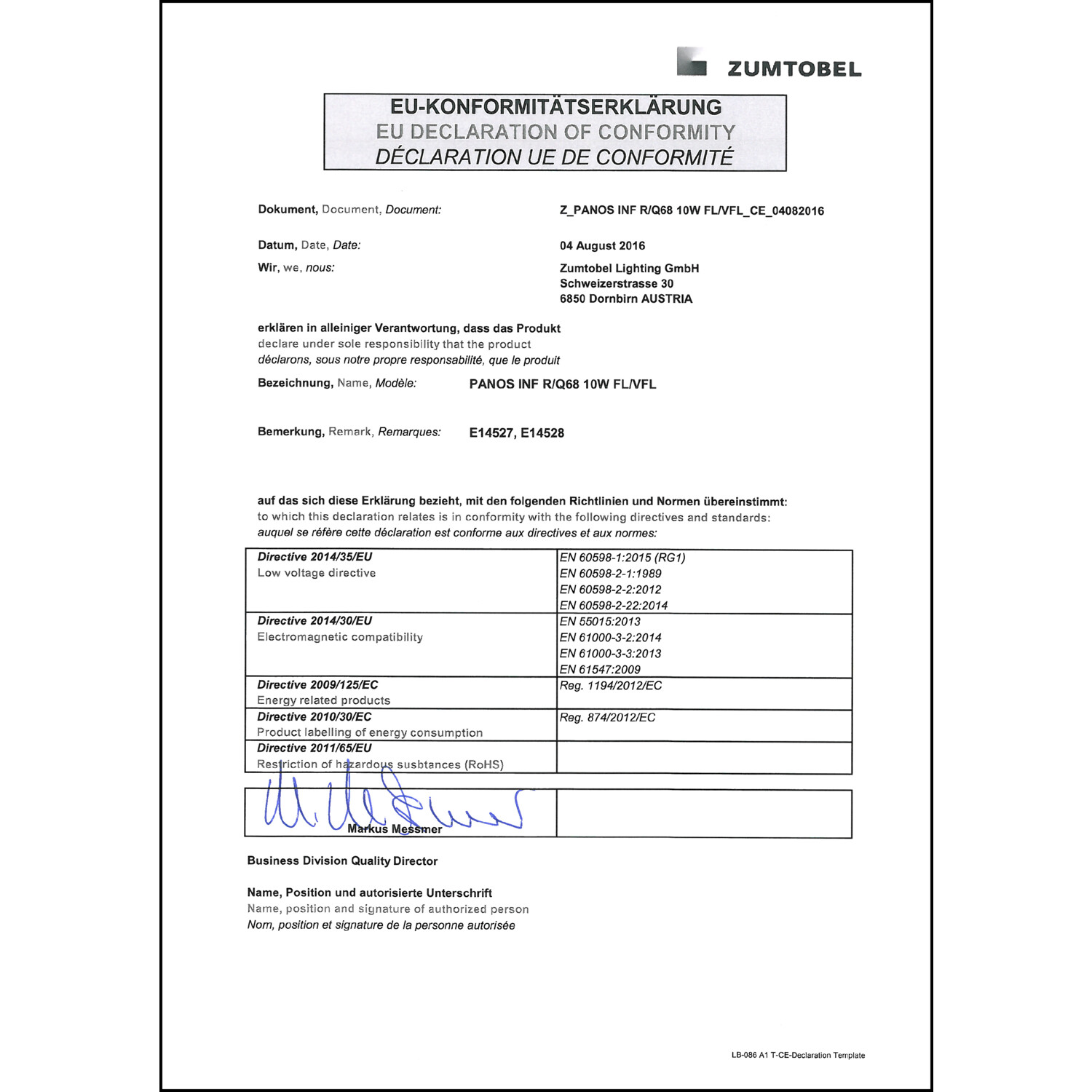 DOC CE-Erklärung (Declaration of conformity CE)