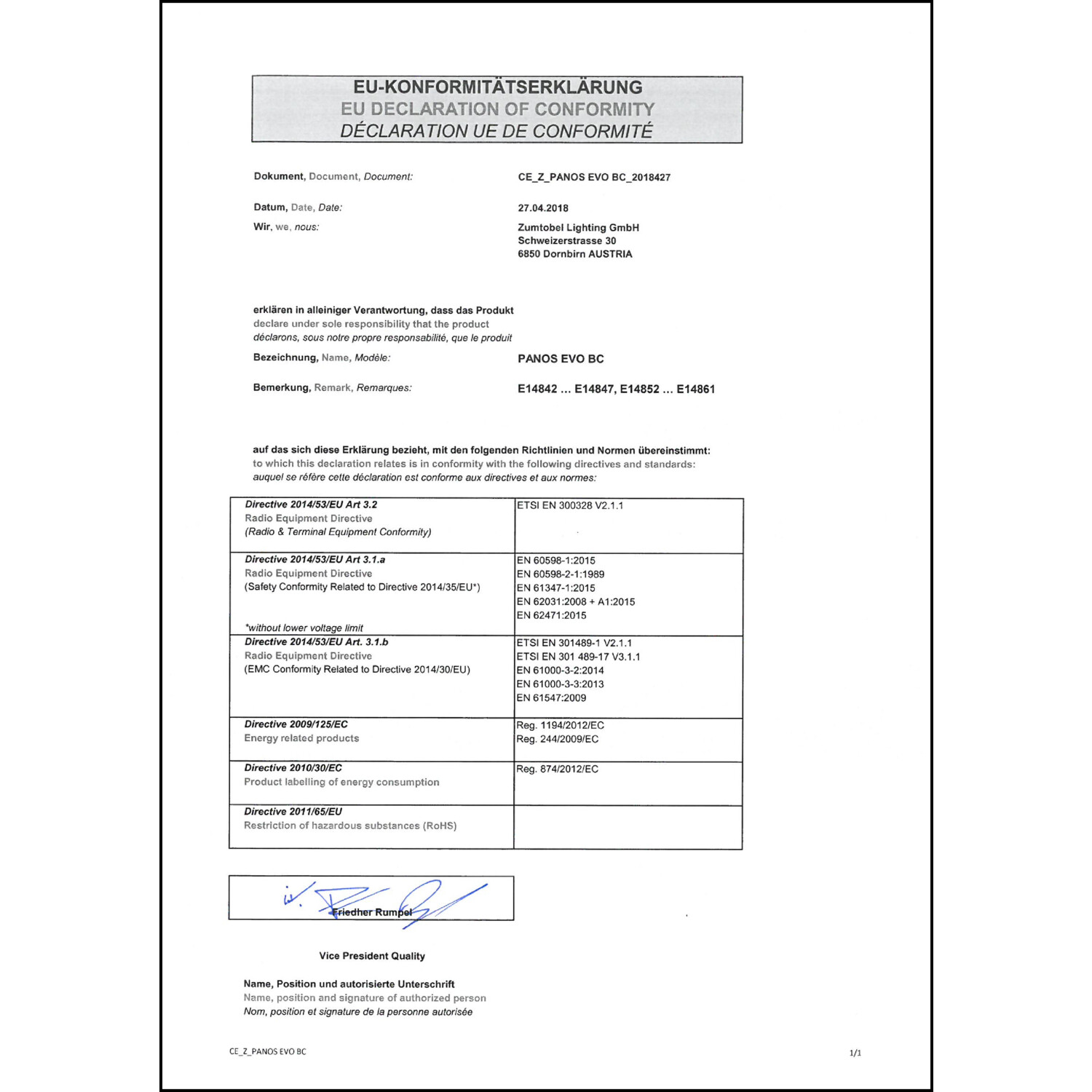 DOC CE-Erklärung (Declaration of conformity CE)