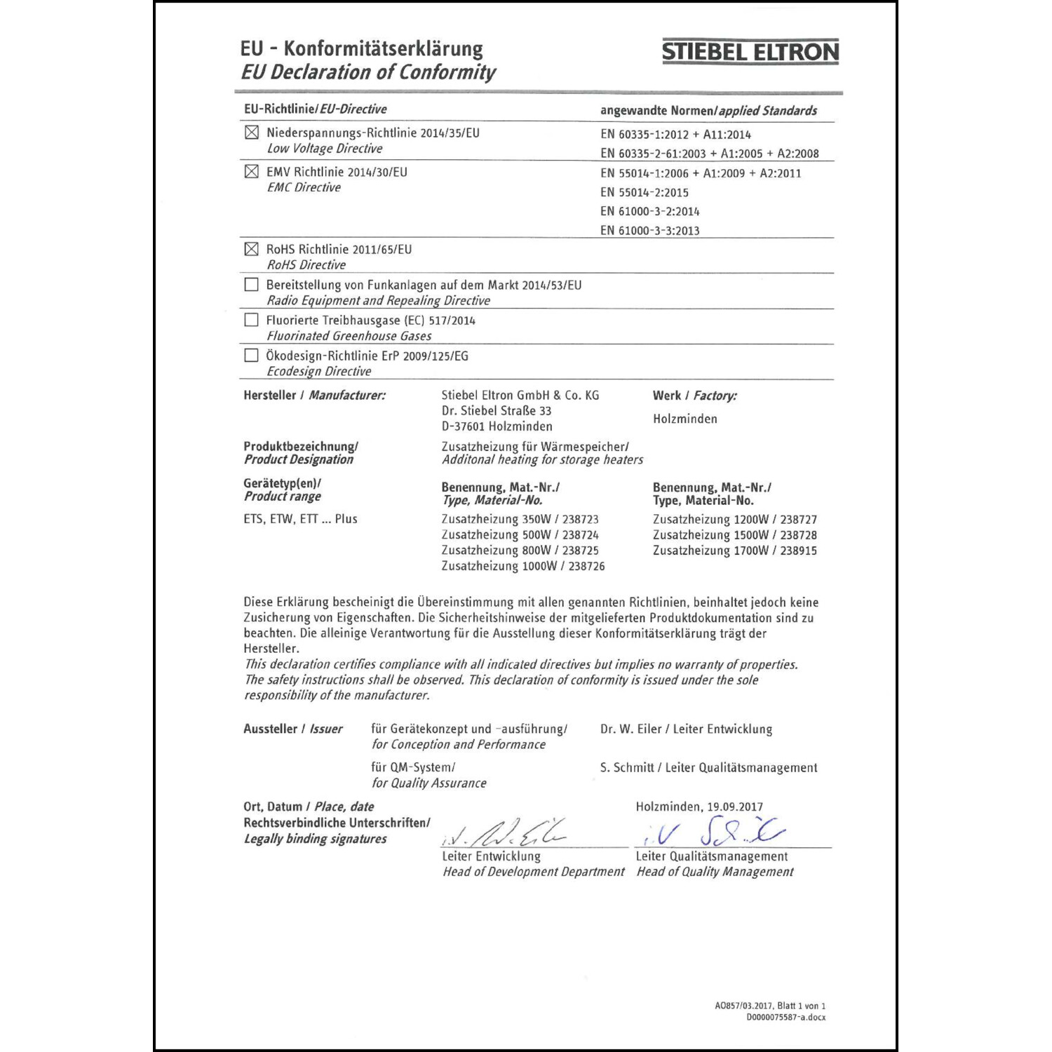 DOC CE-Erklärung