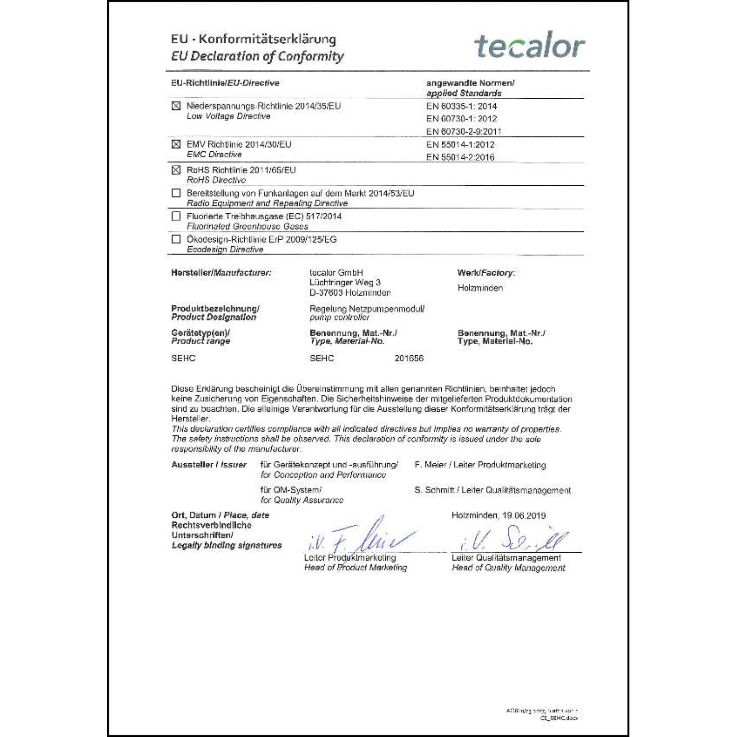 DOC CE-Erklärung (Declaration of conformity CE)