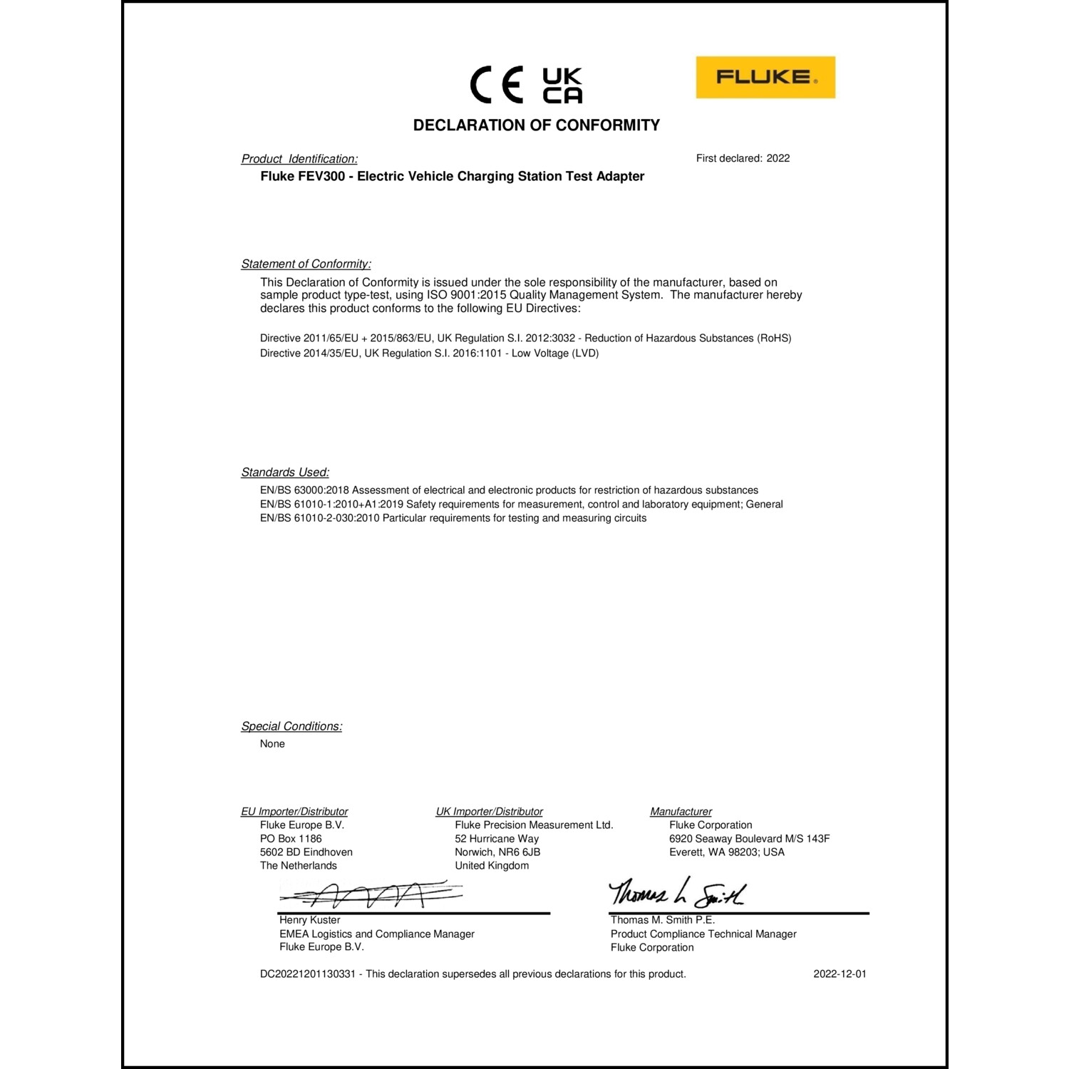 DOC CE-Erklärung (Declaration of conformity CE)