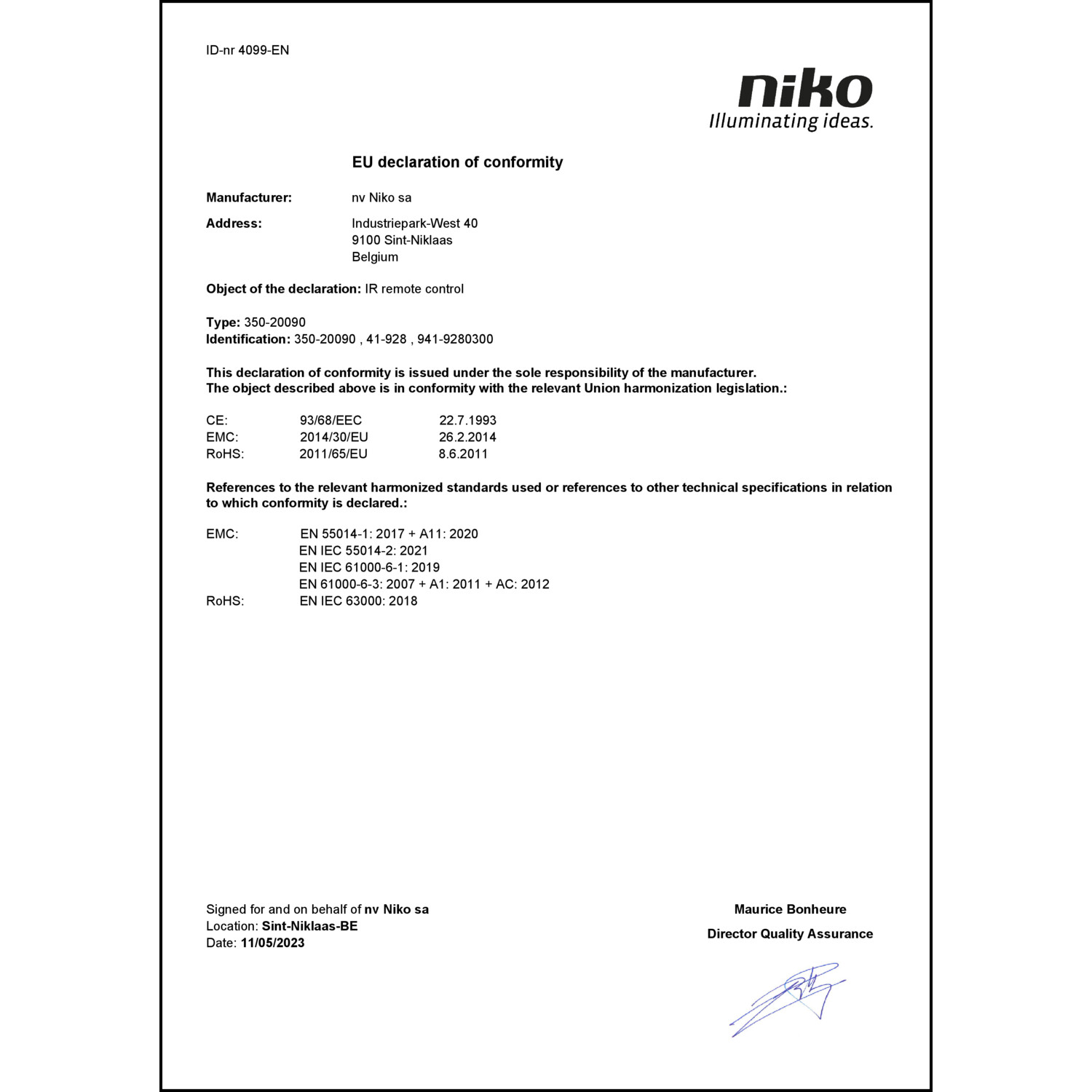 DOC CE-Erklärung (Declaration of conformity CE)